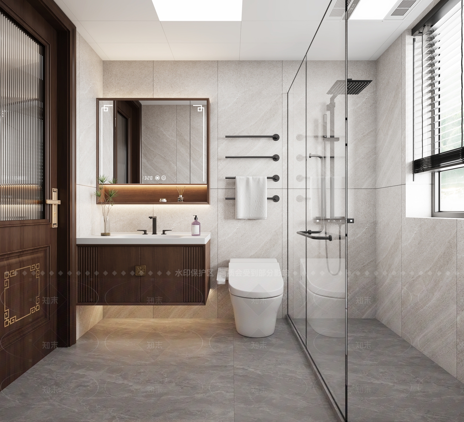 新中式卫生间3D模型下载【ID:1205659680】