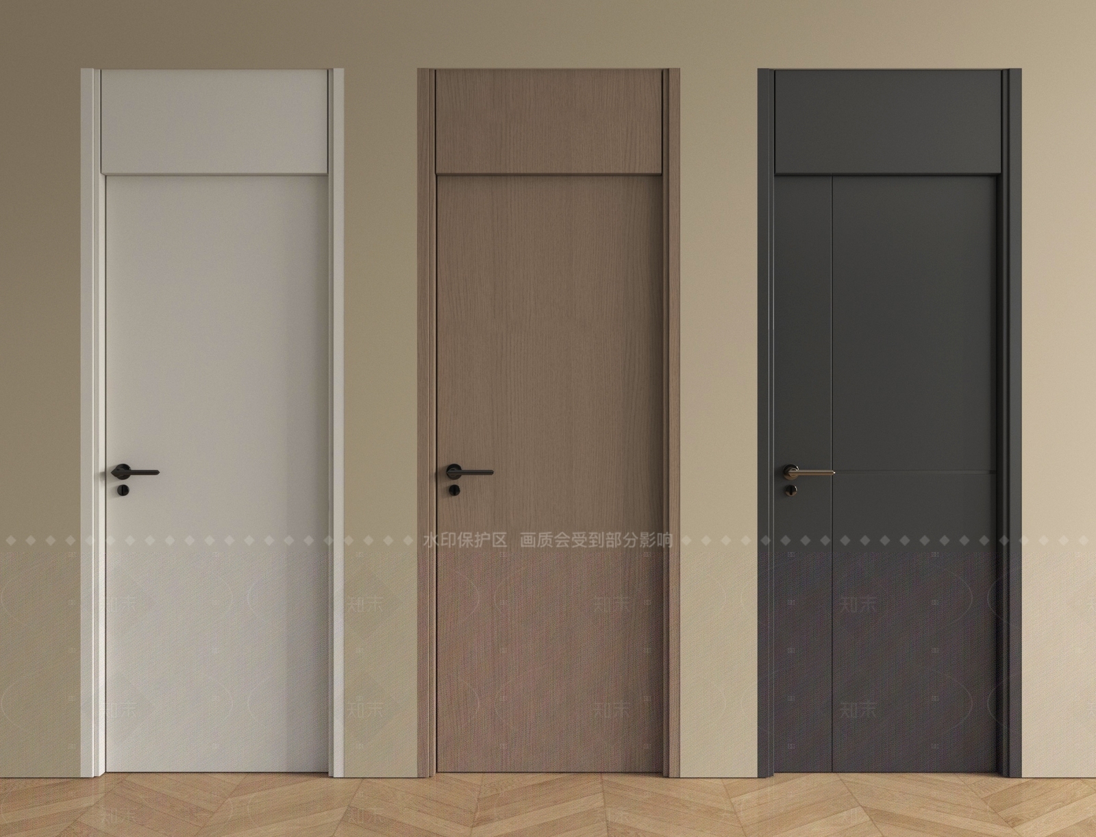 现代单开门3D模型下载【ID:1205666611】