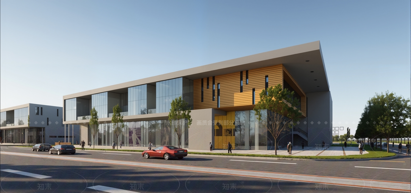 现代产业园办公楼SU模型下载【ID:1205667348】