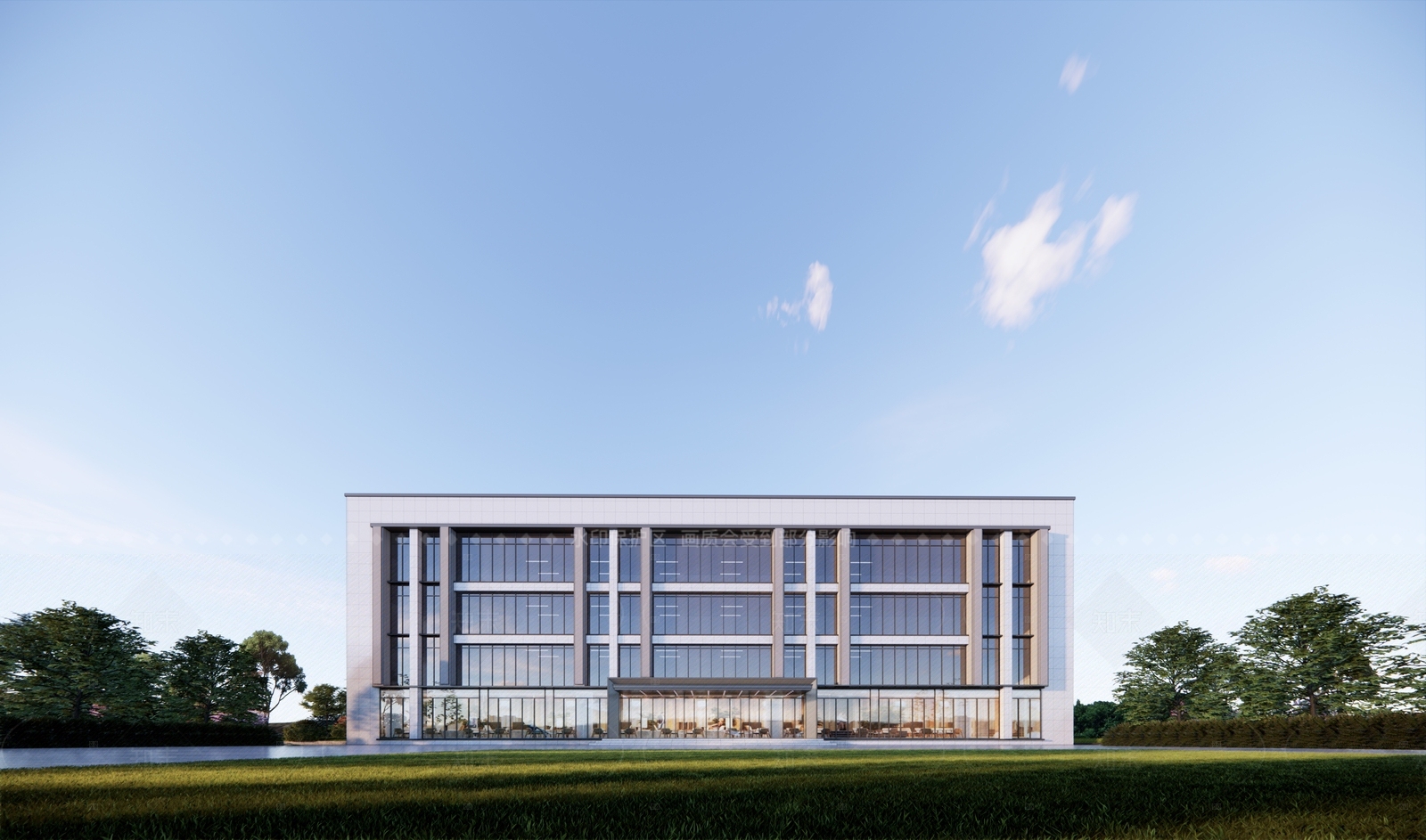 现代简约研发中心SU模型下载【ID:1205668005】