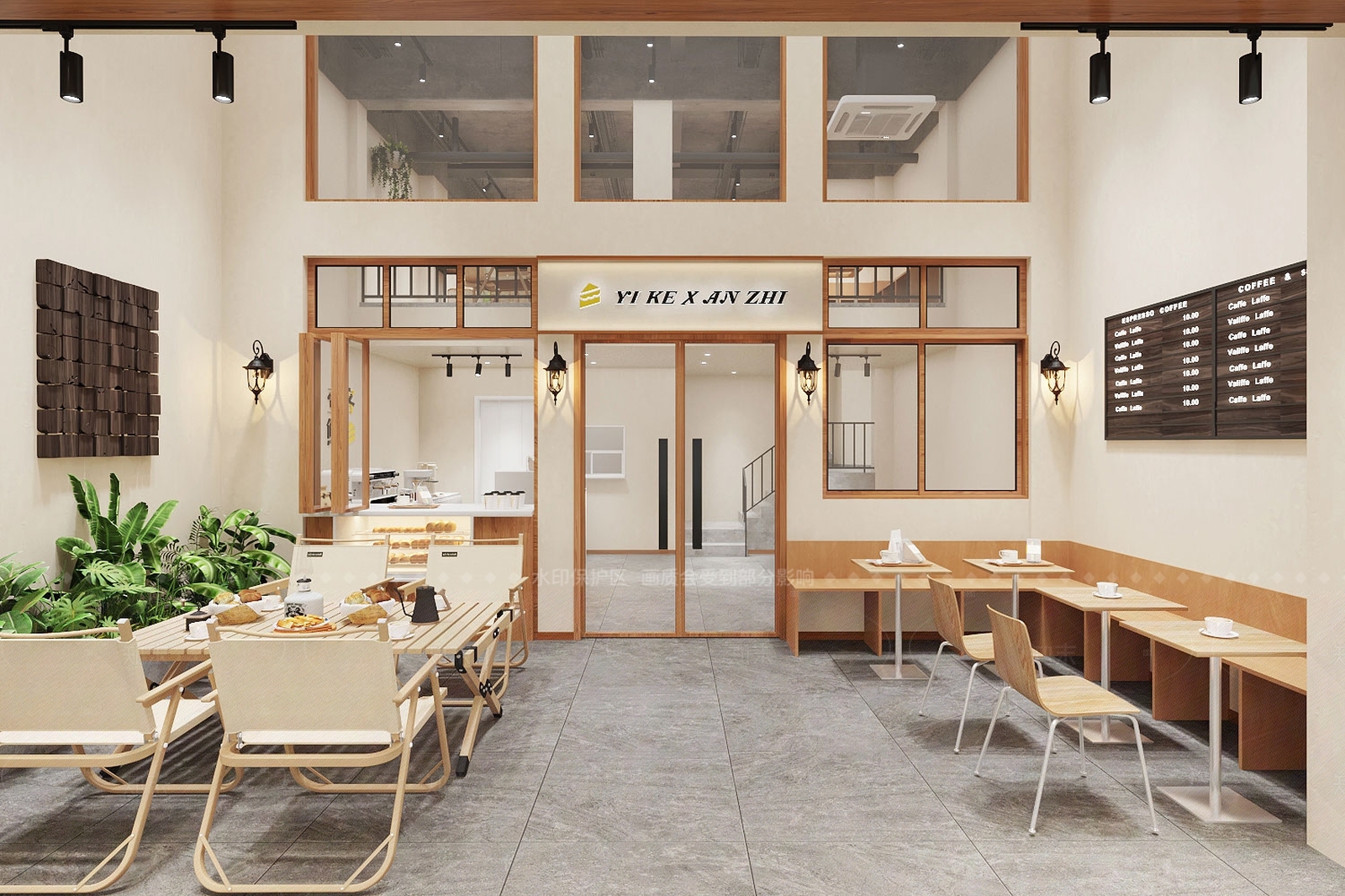 原木奶油咖啡厅3D模型下载【ID:1205674399】
