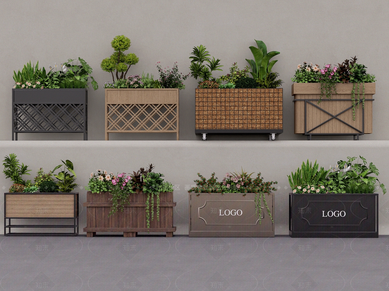 现代花钵花器SU模型下载【ID:1205676442】