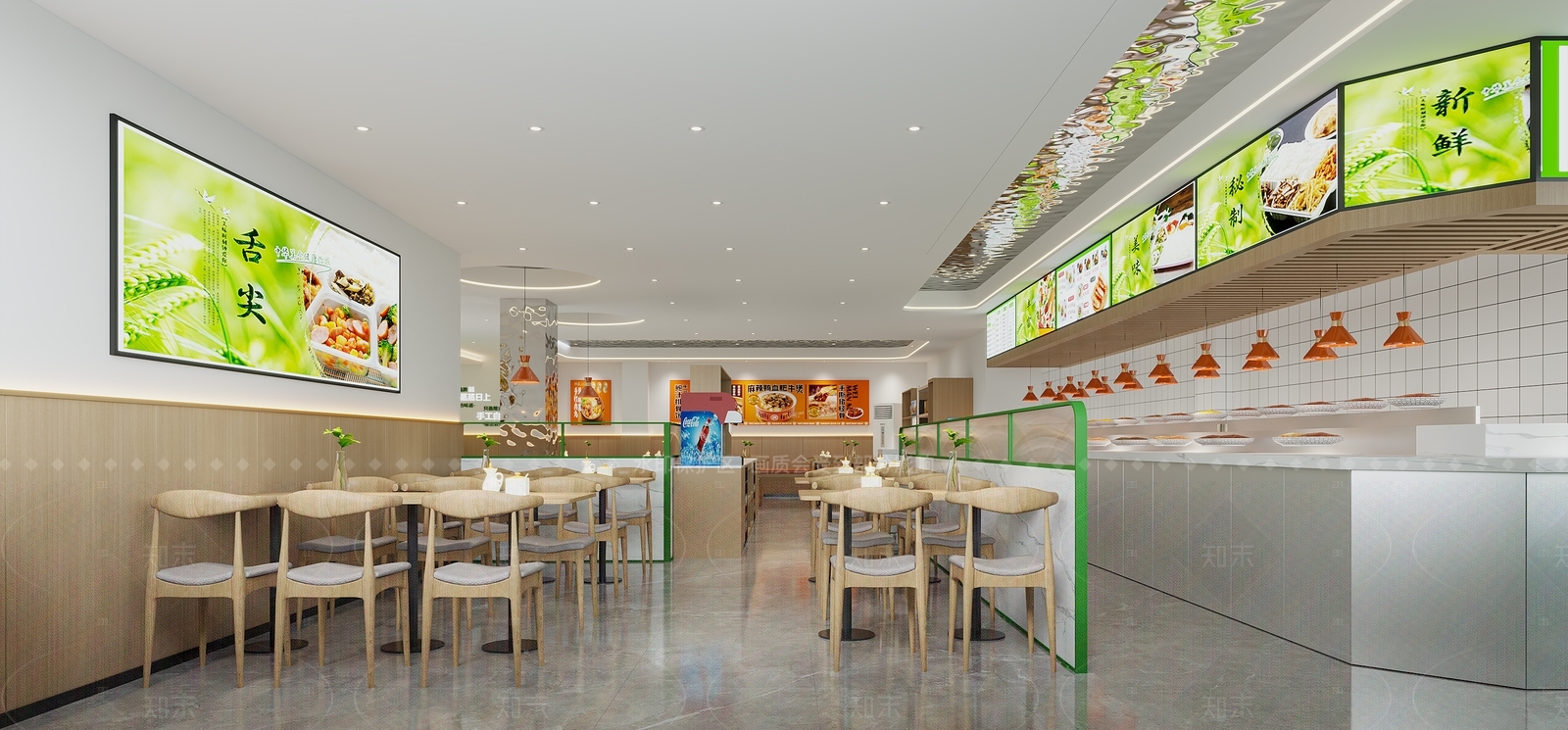 现代原木快餐店3D模型下载【ID:1205680109】