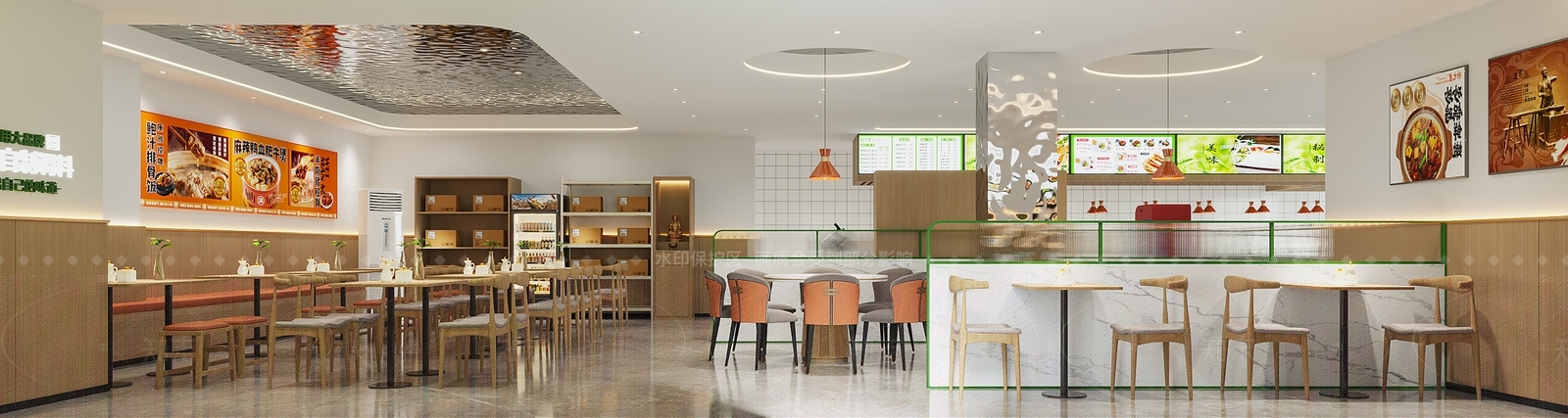 现代原木快餐店3D模型下载【ID:1205680109】