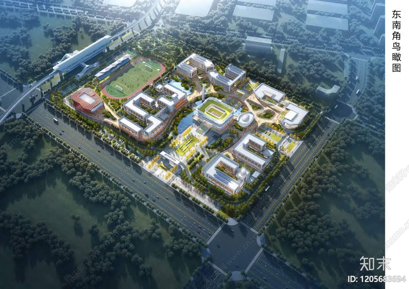 现代新中式中小学建筑下载【ID:1205683694】