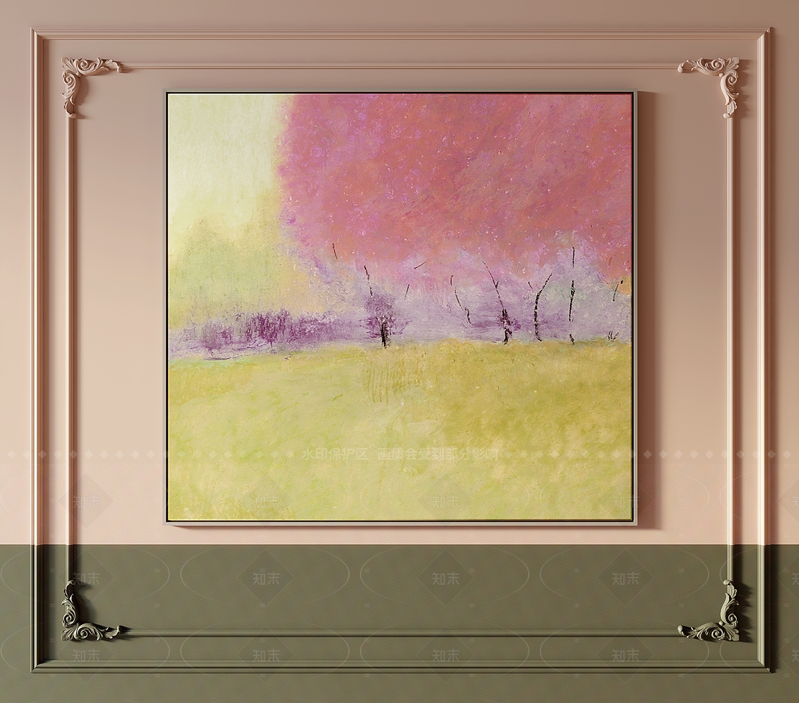 现代极简油画SU模型下载【ID:1205685451】