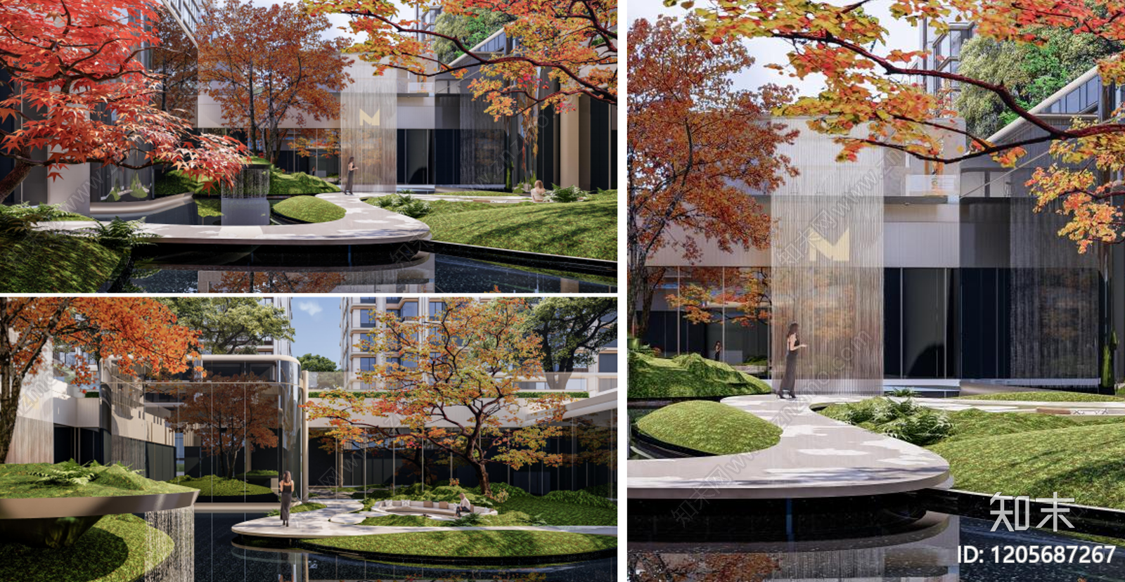 轻奢现代示范区景观下载【ID:1205687267】