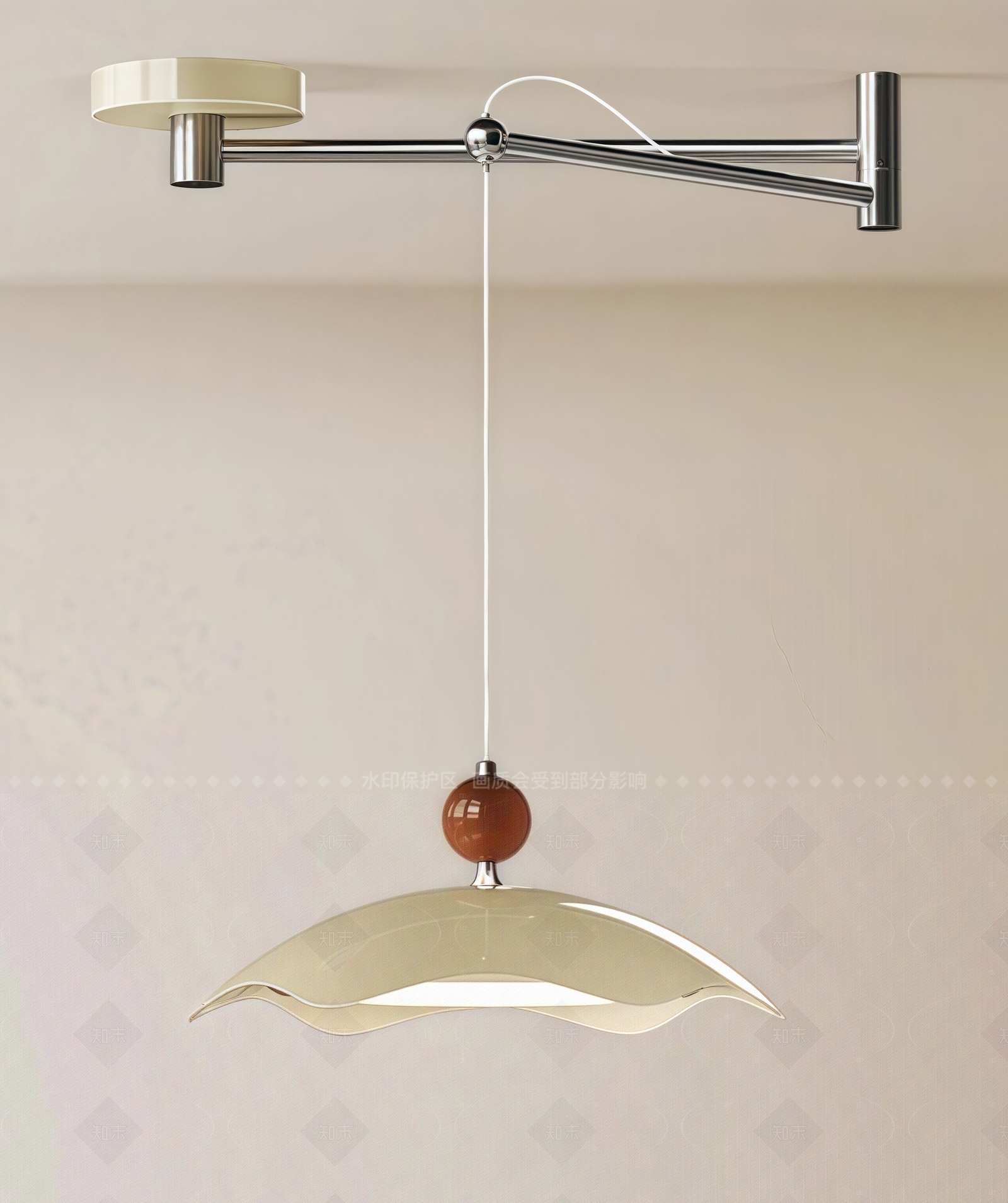 现代奶油吊灯3D模型下载【ID:1205732175】