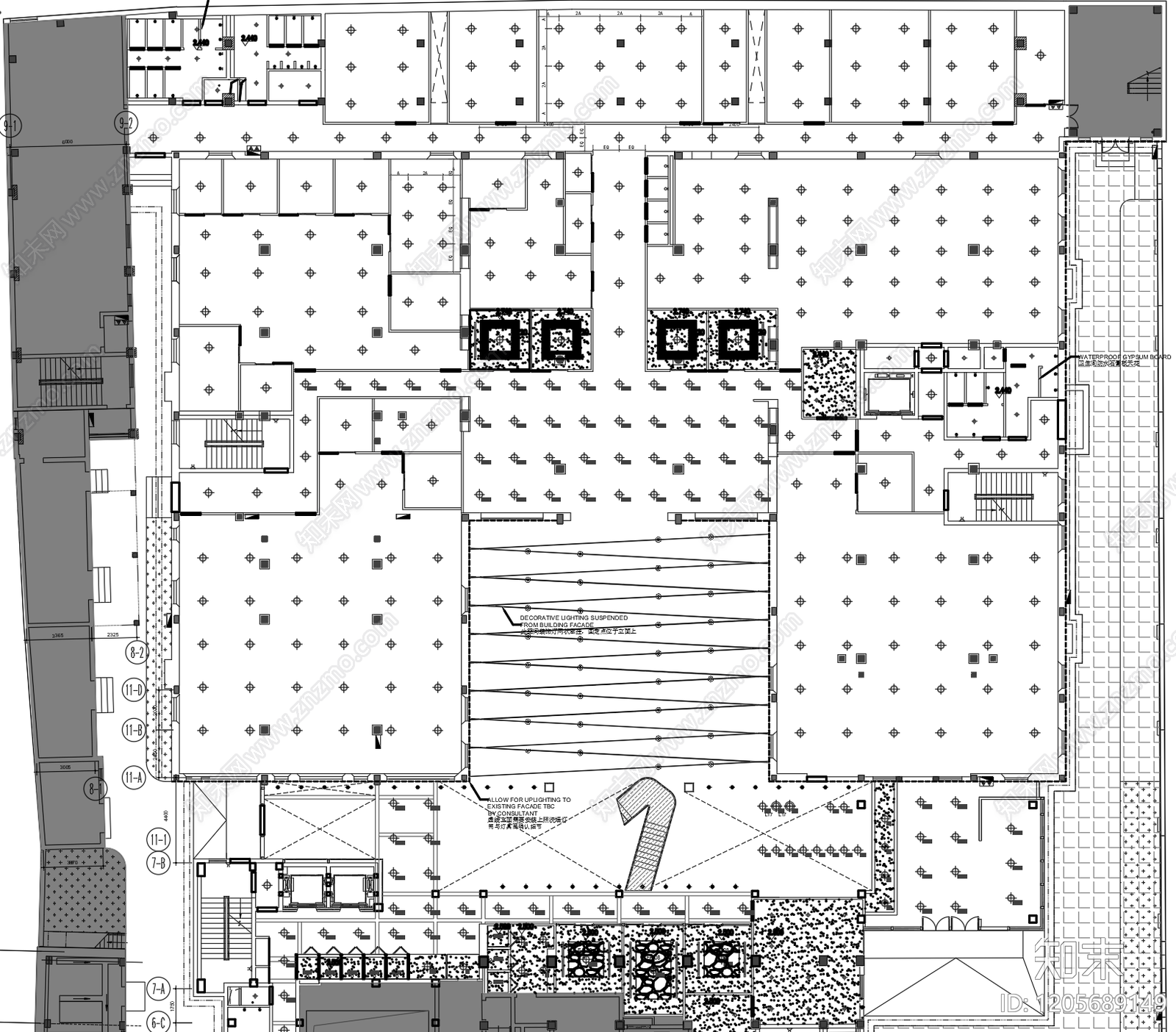 现代整体办公空间cad施工图下载【ID:1205689149】