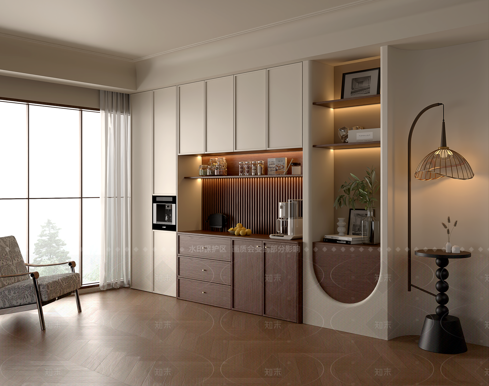 中古法式餐边柜3D模型下载【ID:1205689422】