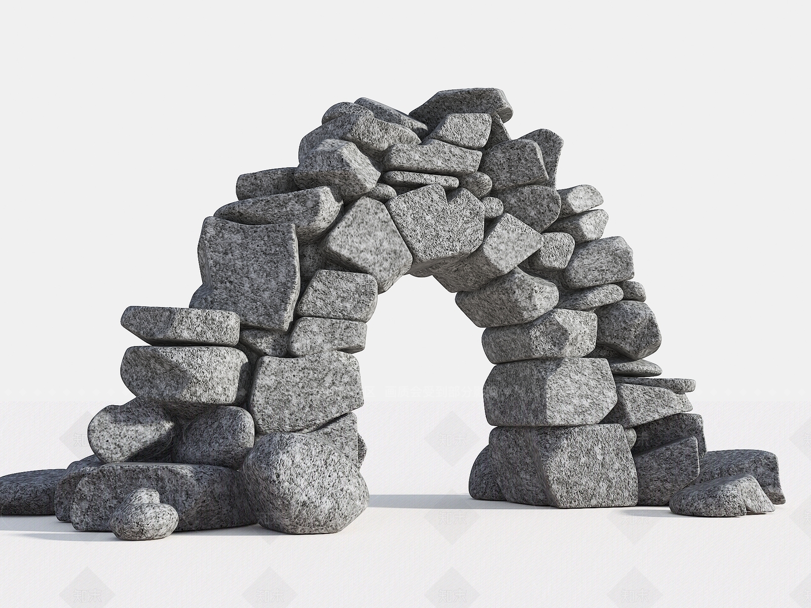 现代新中式石头3D模型下载【ID:1205690784】