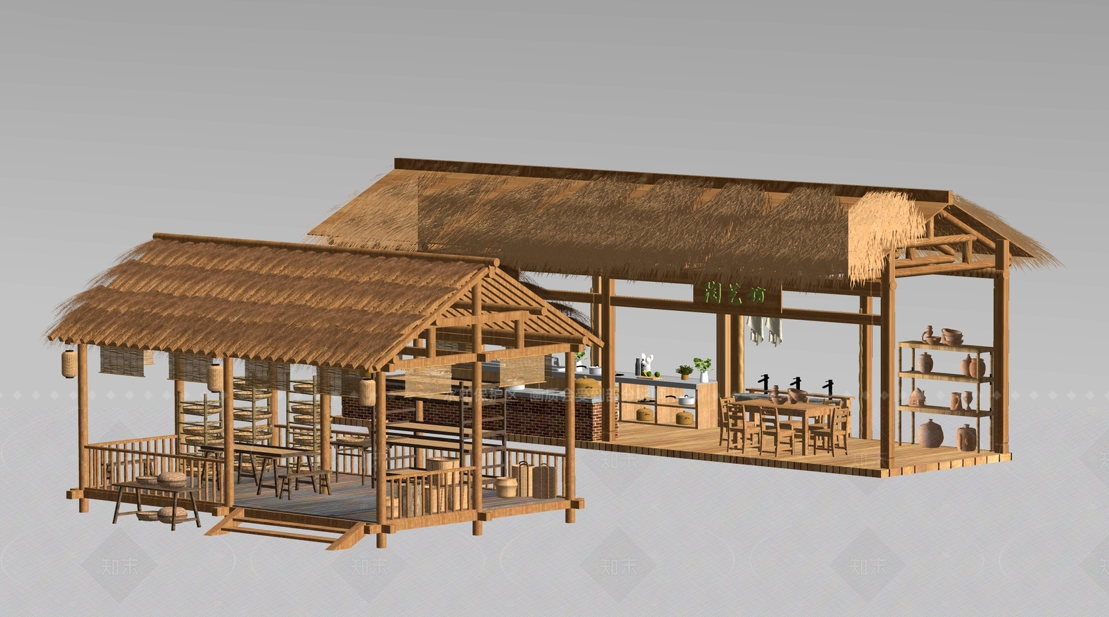 现代亭子SU模型下载【ID:1205692980】