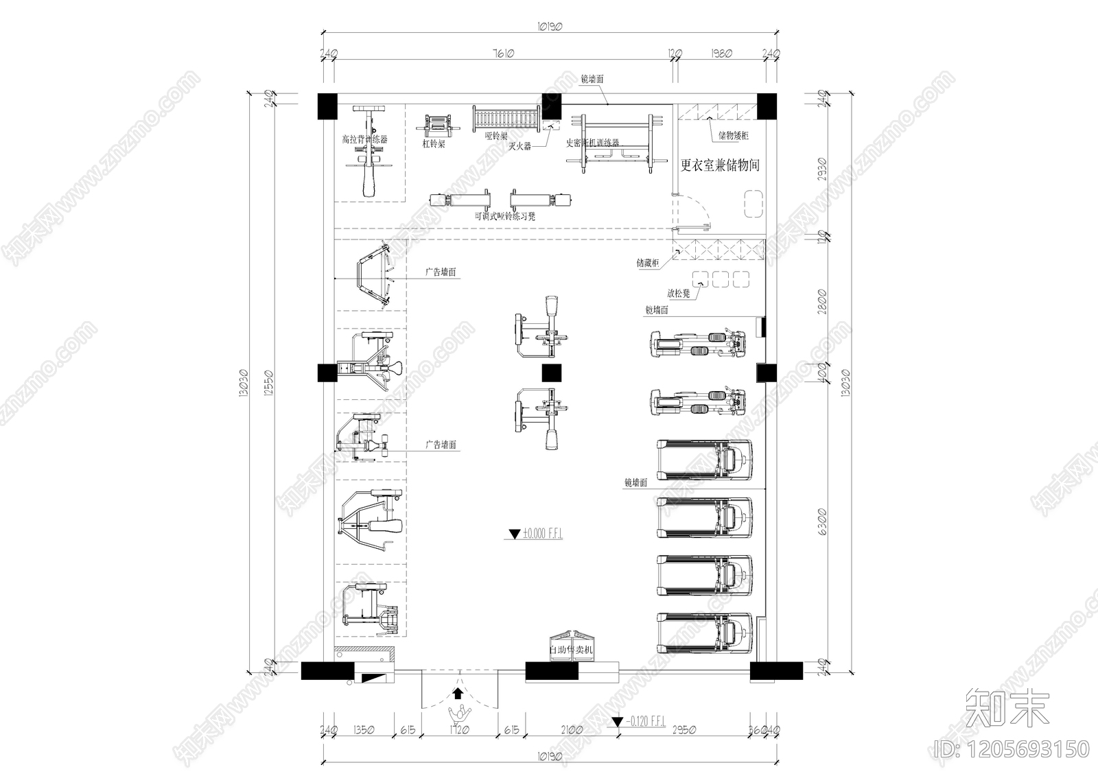 现代其他工装空间cad施工图下载【ID:1205693150】