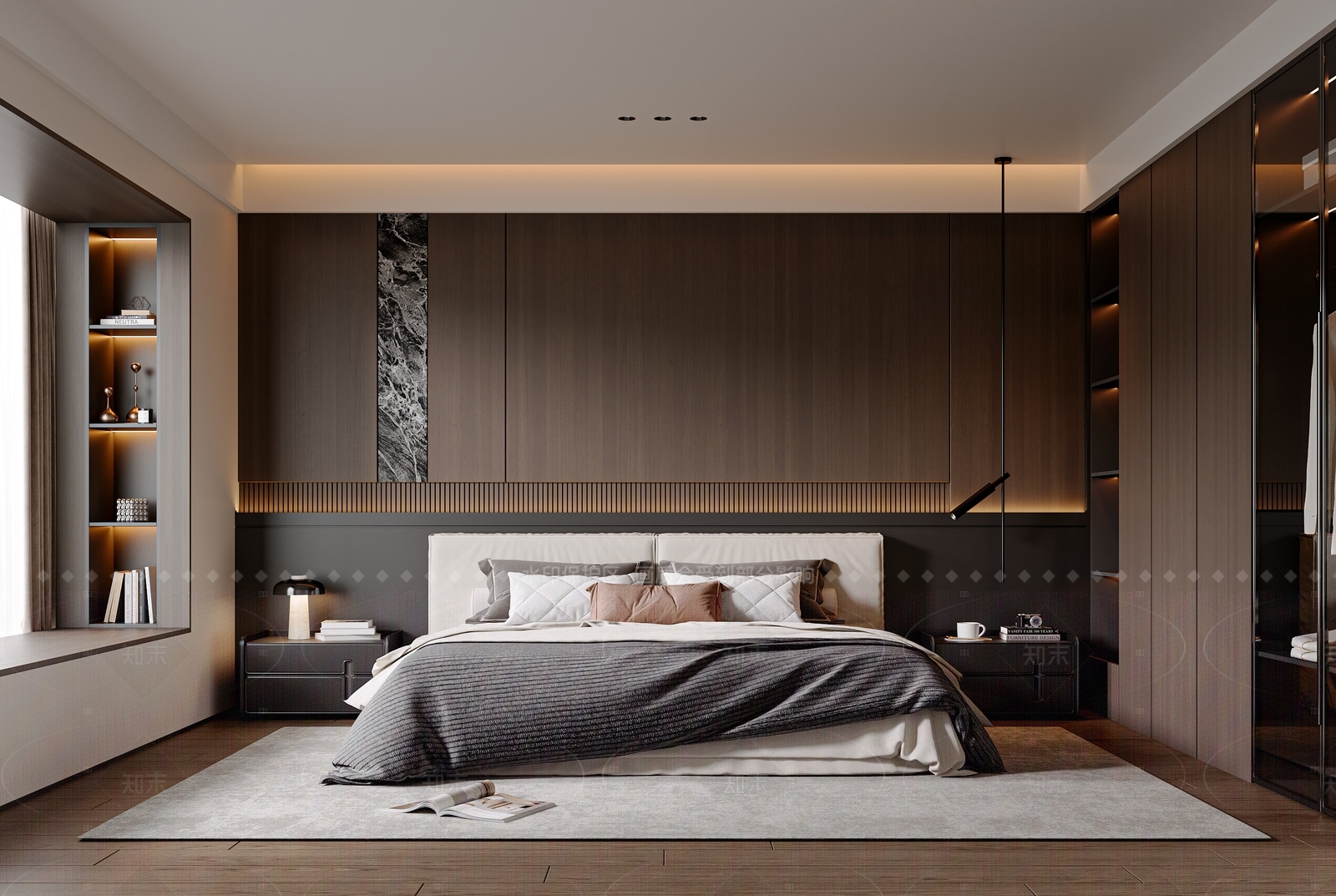 现代简约家居卧室3D模型下载【ID:1205694358】