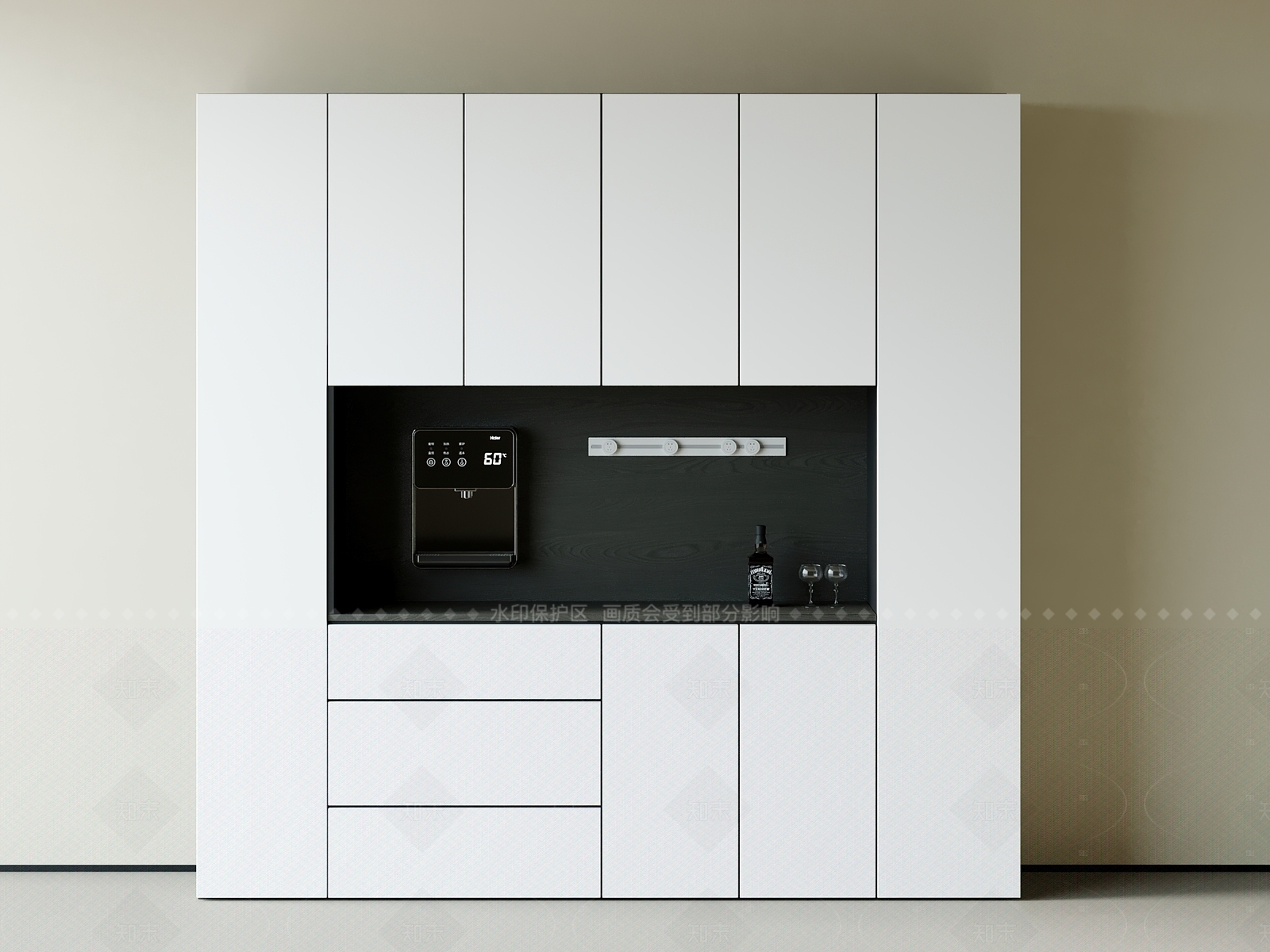 现代餐边柜3D模型下载【ID:1205697071】