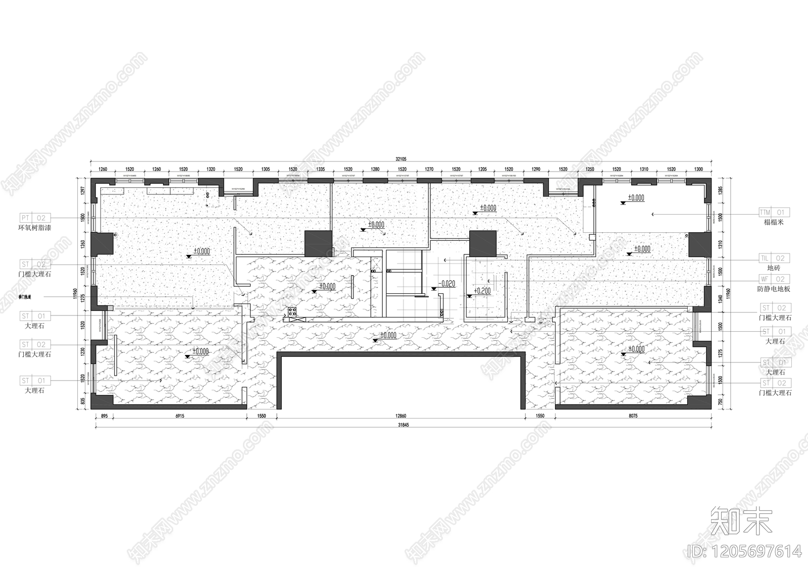 现代整体办公空间cad施工图下载【ID:1205697614】