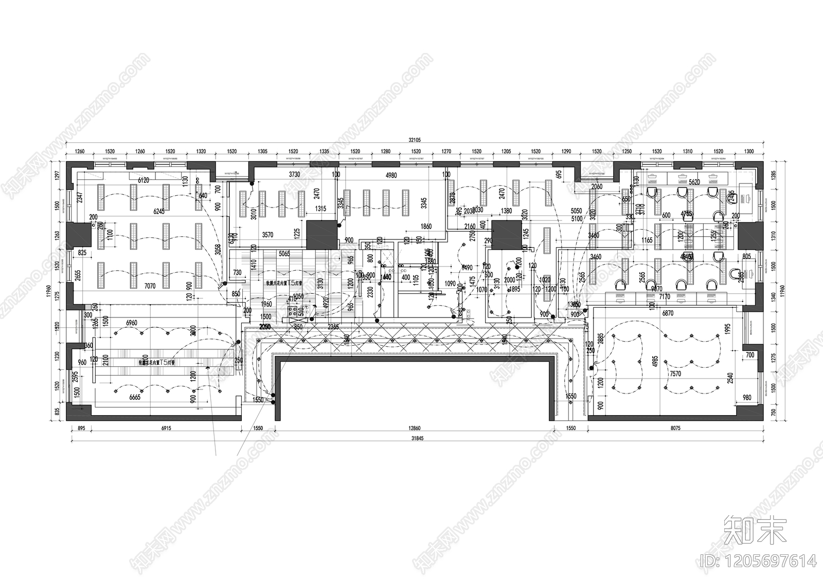 现代整体办公空间cad施工图下载【ID:1205697614】