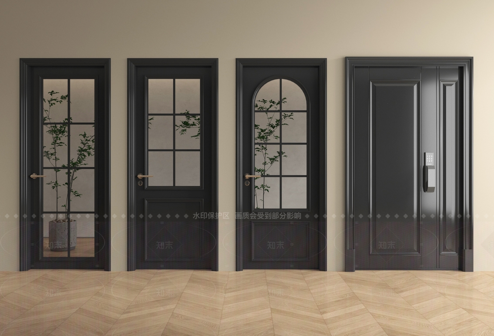 法式单开门SU模型下载【ID:1205698781】