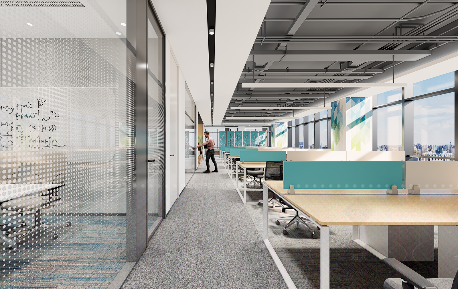 现代办公区SU模型下载【ID:1205698968】