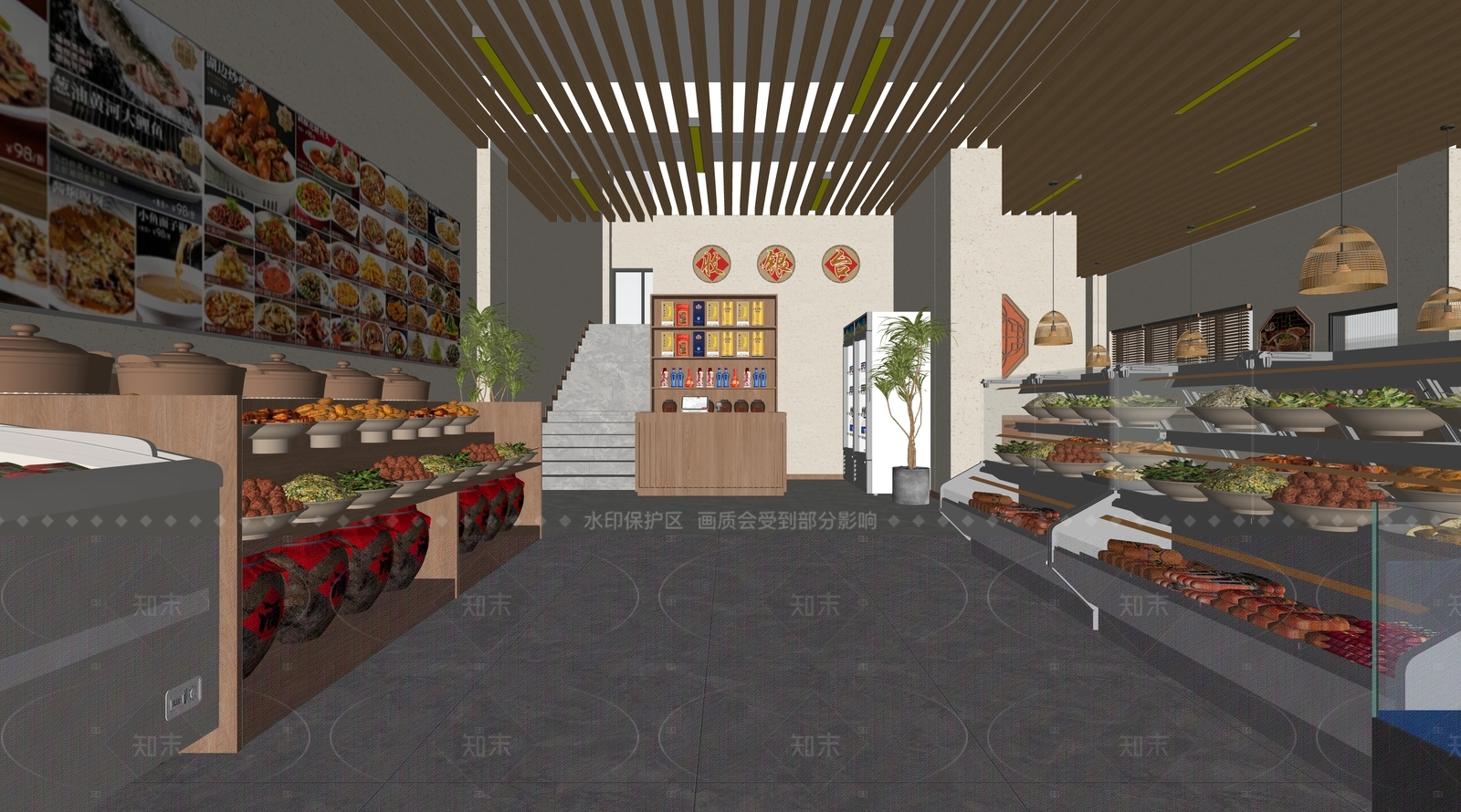 原木中餐厅SU模型下载【ID:1205700098】