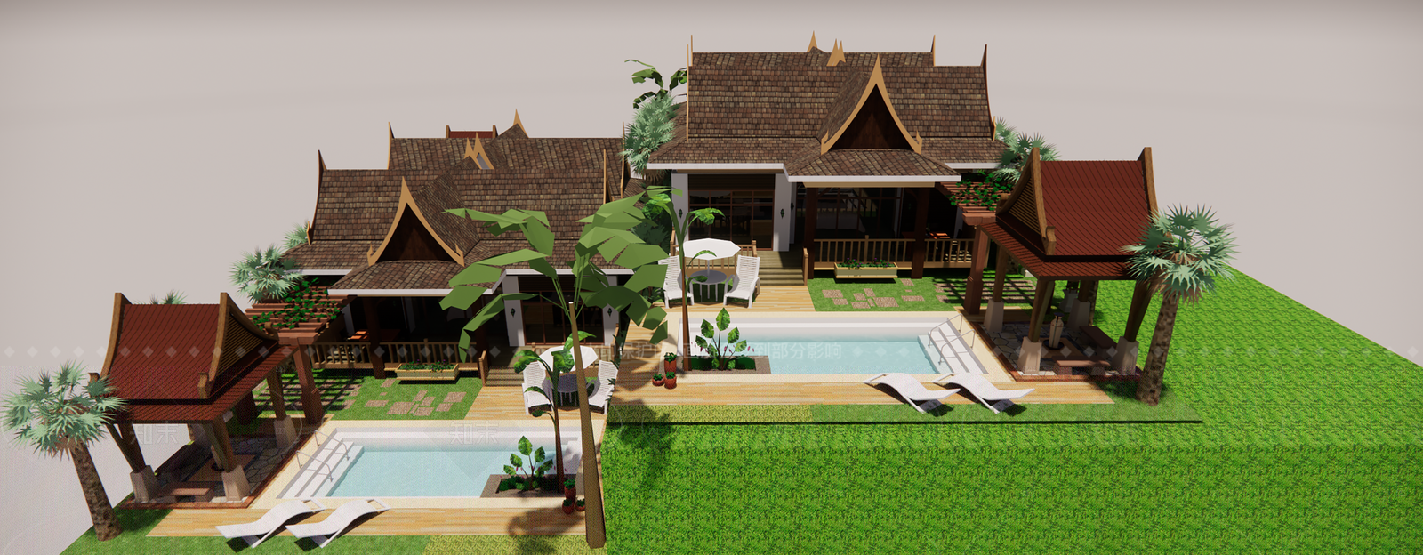 现代别墅SU模型下载【ID:1205700973】