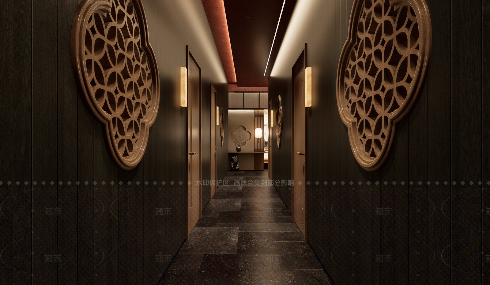 新中式包厢SU模型下载【ID:1205701070】