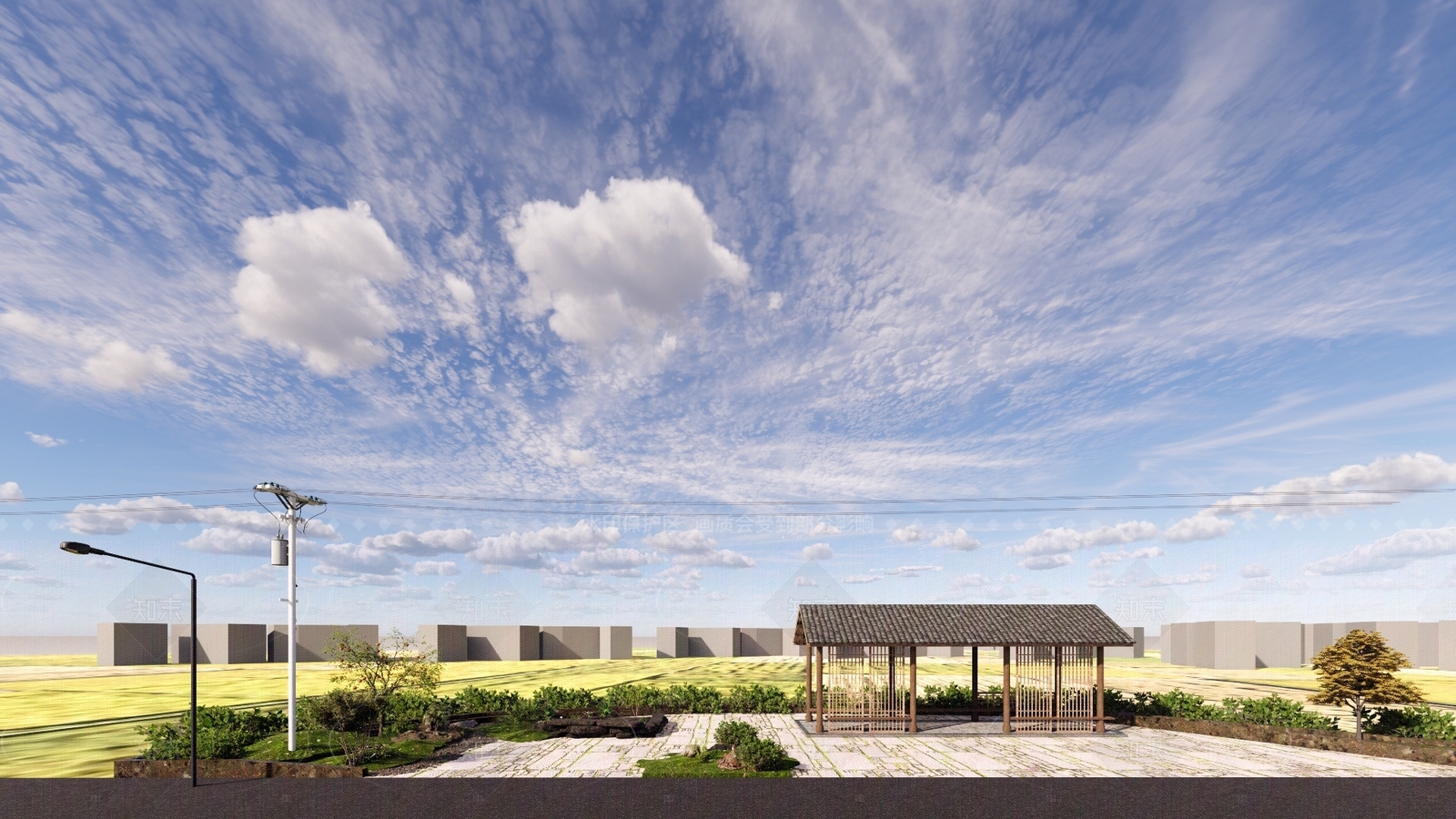 现代鸟瞰规划SU模型下载【ID:1205701327】