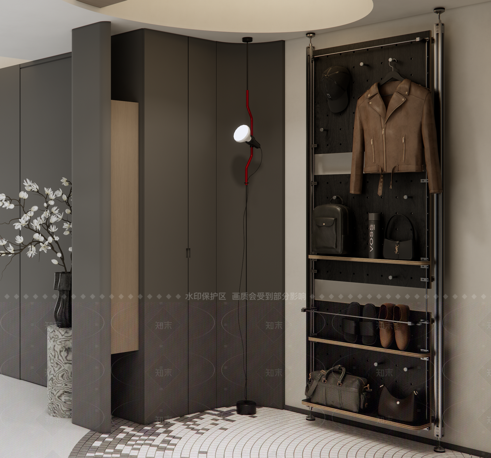 现代极简玄关SU模型下载【ID:1205701594】