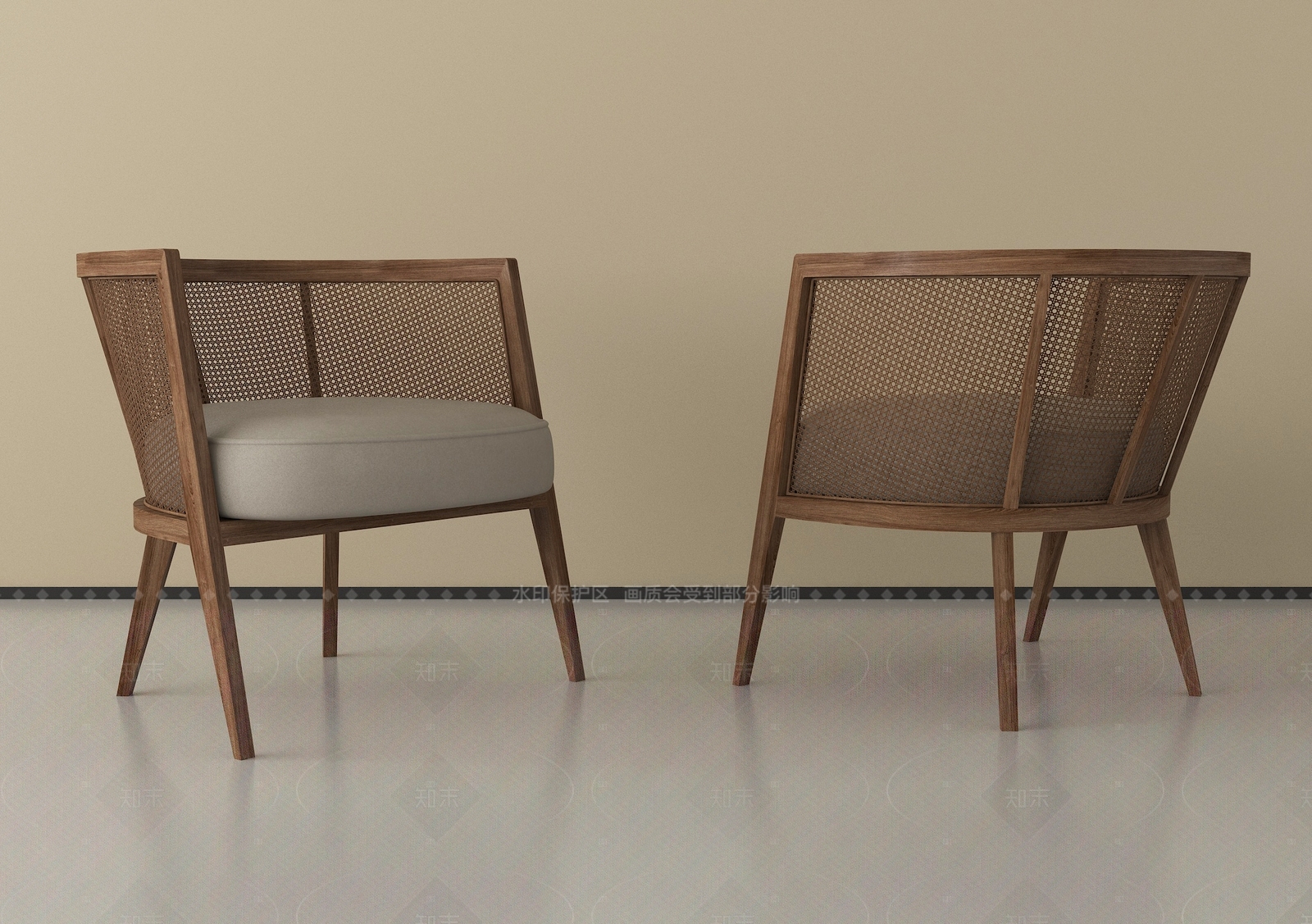 新中式休闲椅SU模型下载【ID:1205704073】