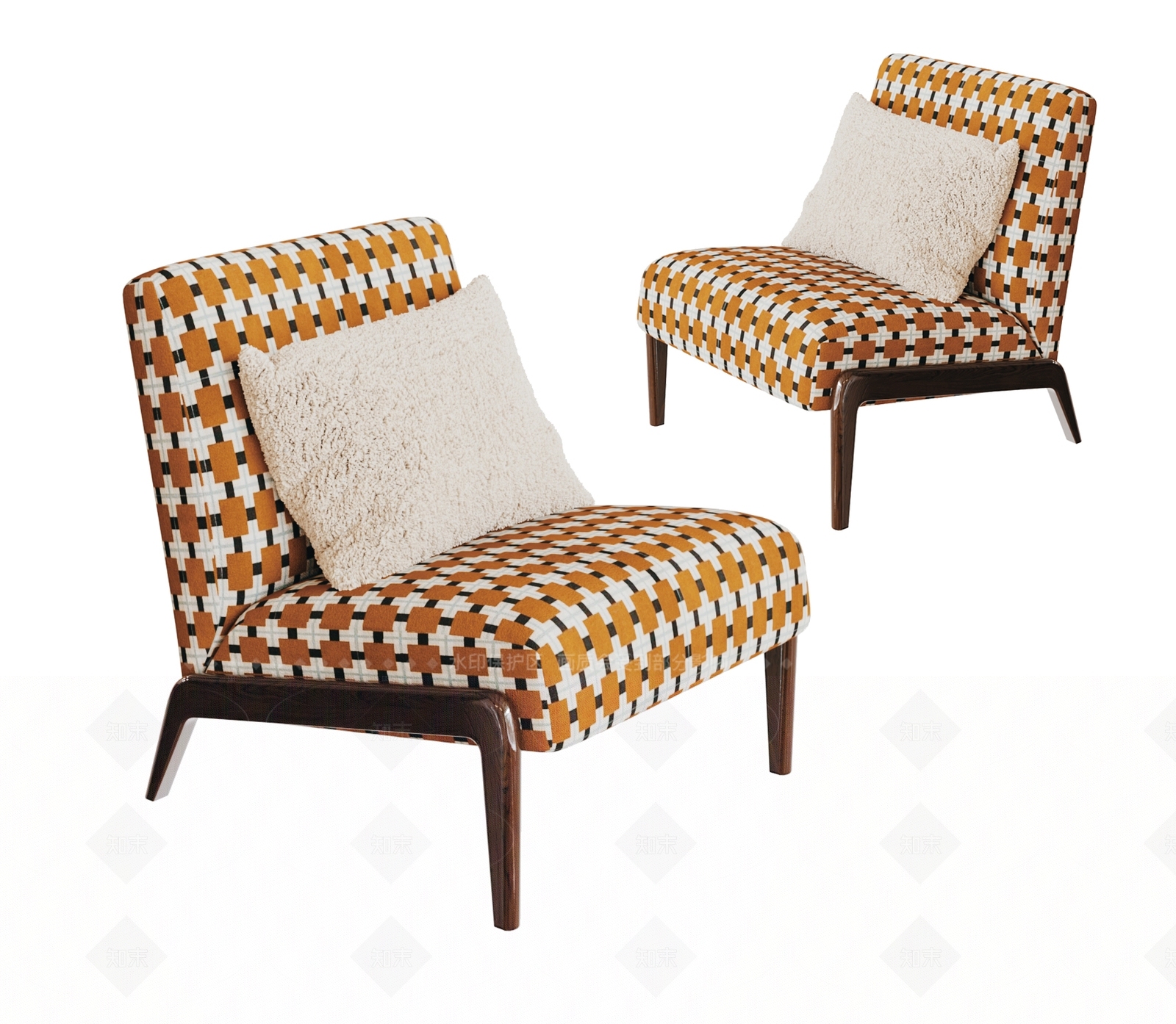 现代中古休闲椅SU模型下载【ID:1205704101】