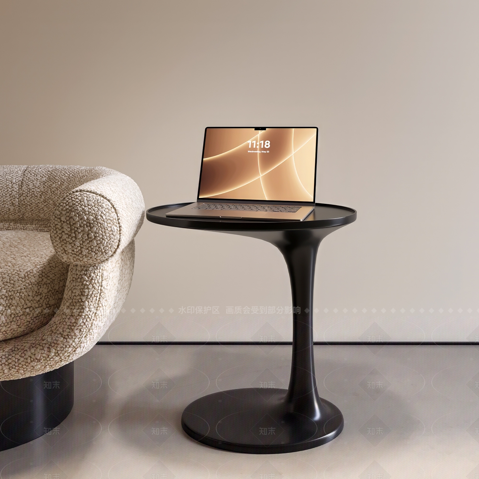 北欧极简边几3D模型下载【ID:1205704293】