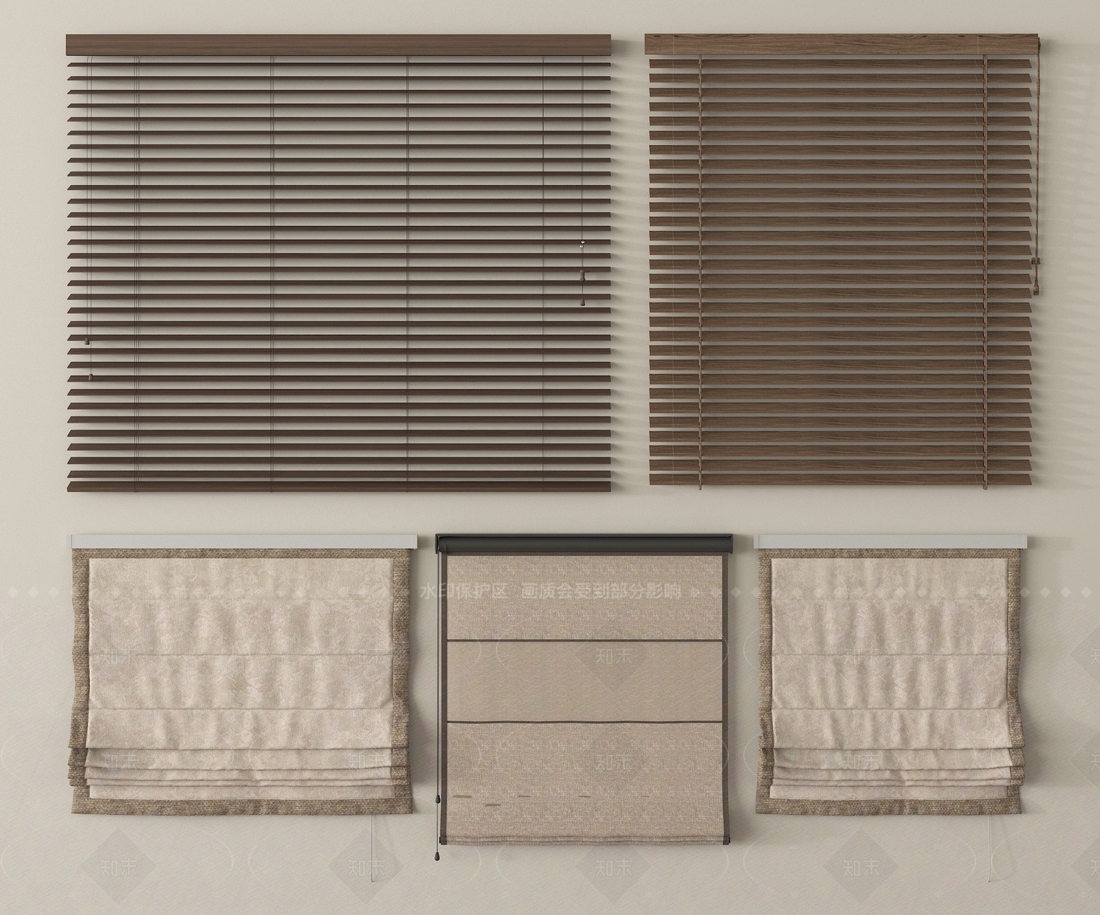 新中式窗帘SU模型下载【ID:1205704329】