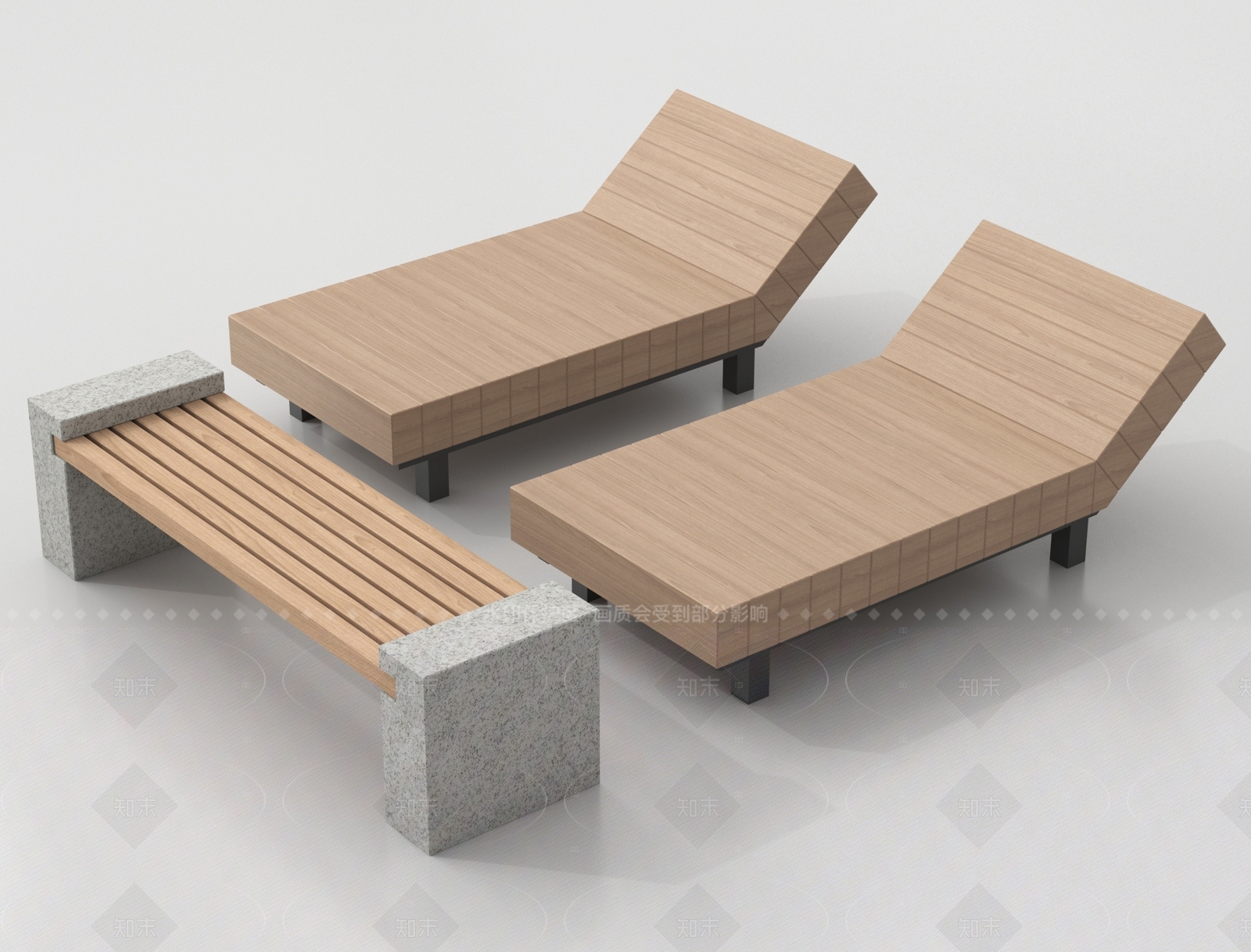 现代户外椅3D模型下载【ID:1205705135】