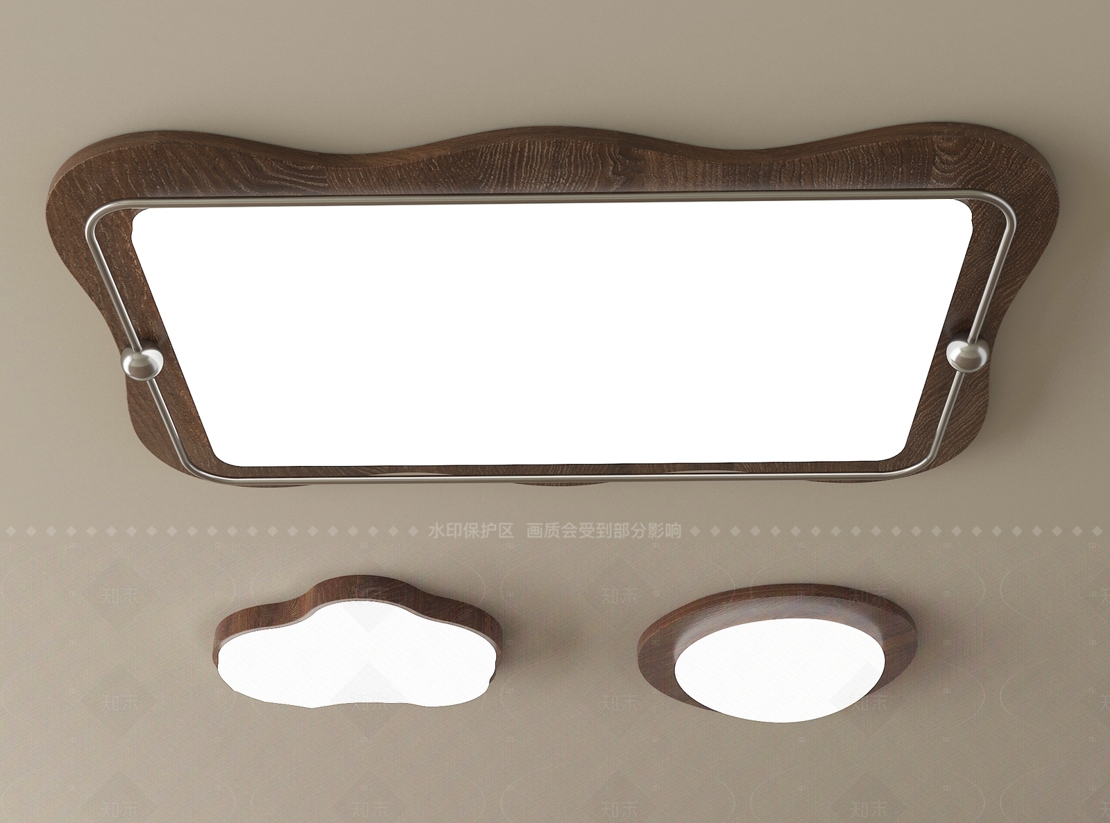 中古吸顶灯SU模型下载【ID:1205705702】