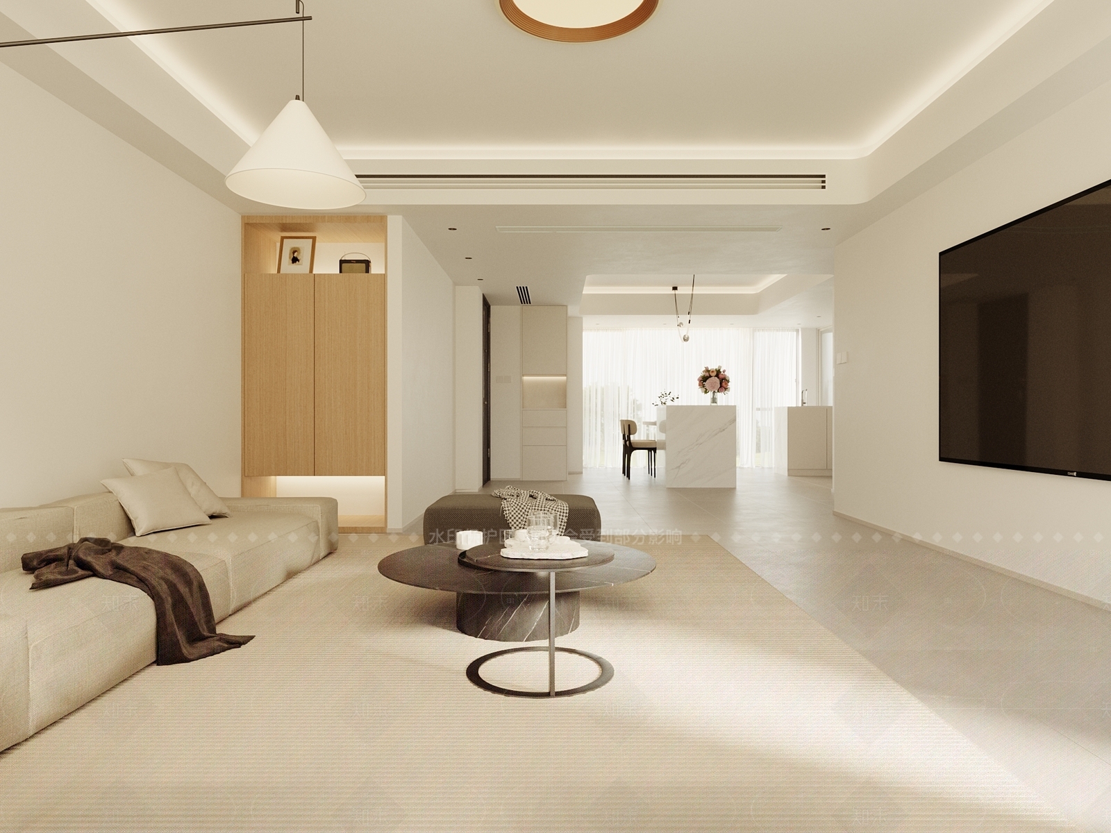 现代极简开放式厨房3D模型下载【ID:1205706006】