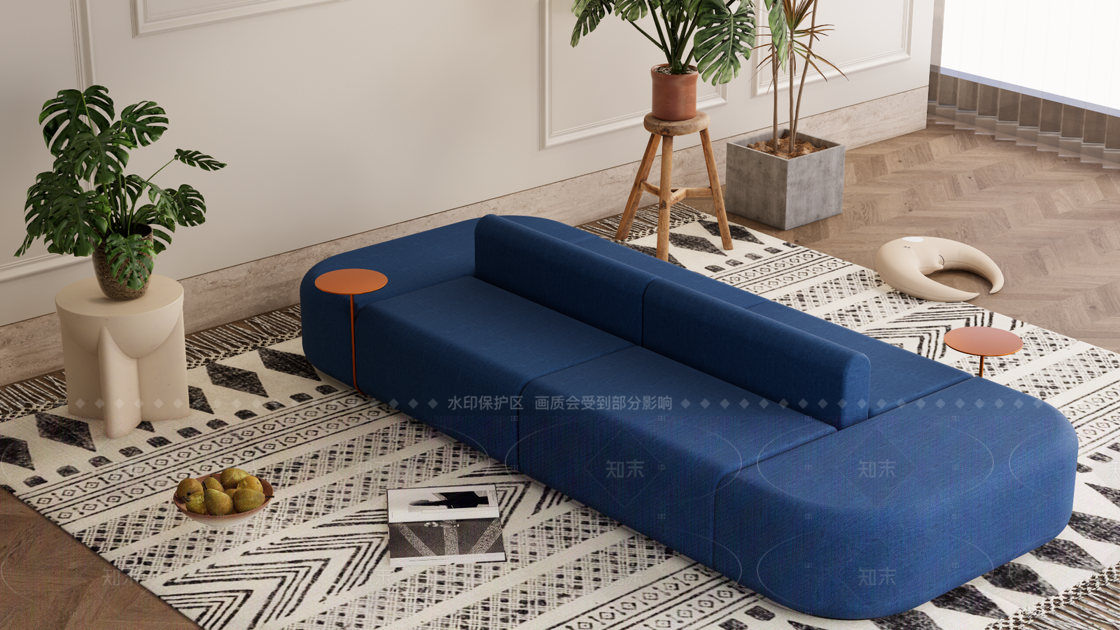 现代双人沙发SU模型下载【ID:1205707925】