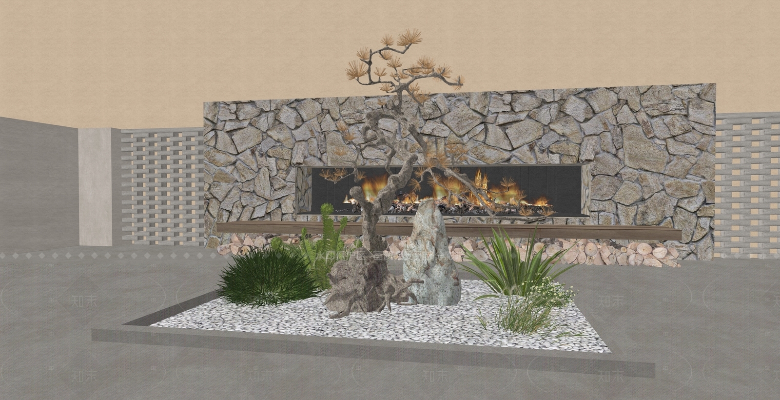 现代新中式其他植物SU模型下载【ID:1205709982】