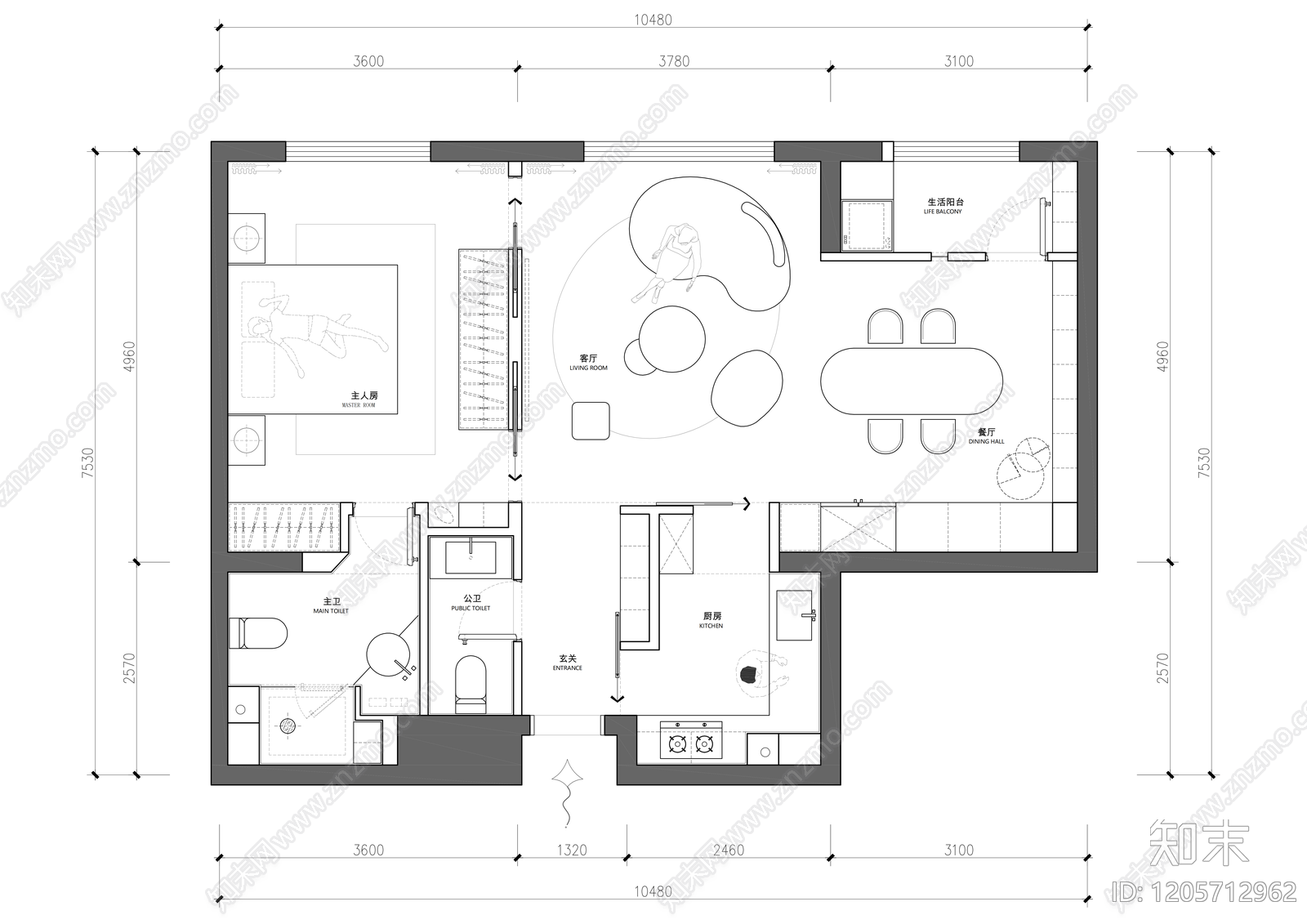 平面布置图施工图下载【ID:1205712962】
