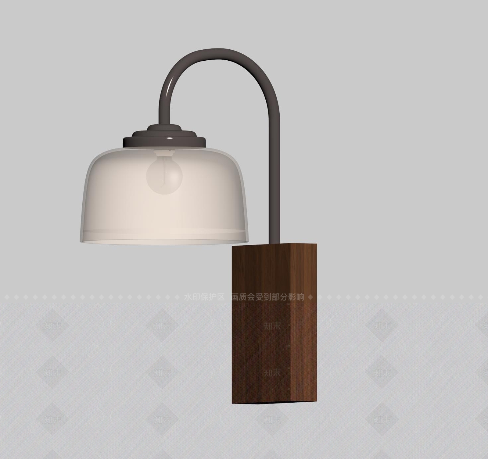 美式中古壁灯SU模型下载【ID:1205731442】