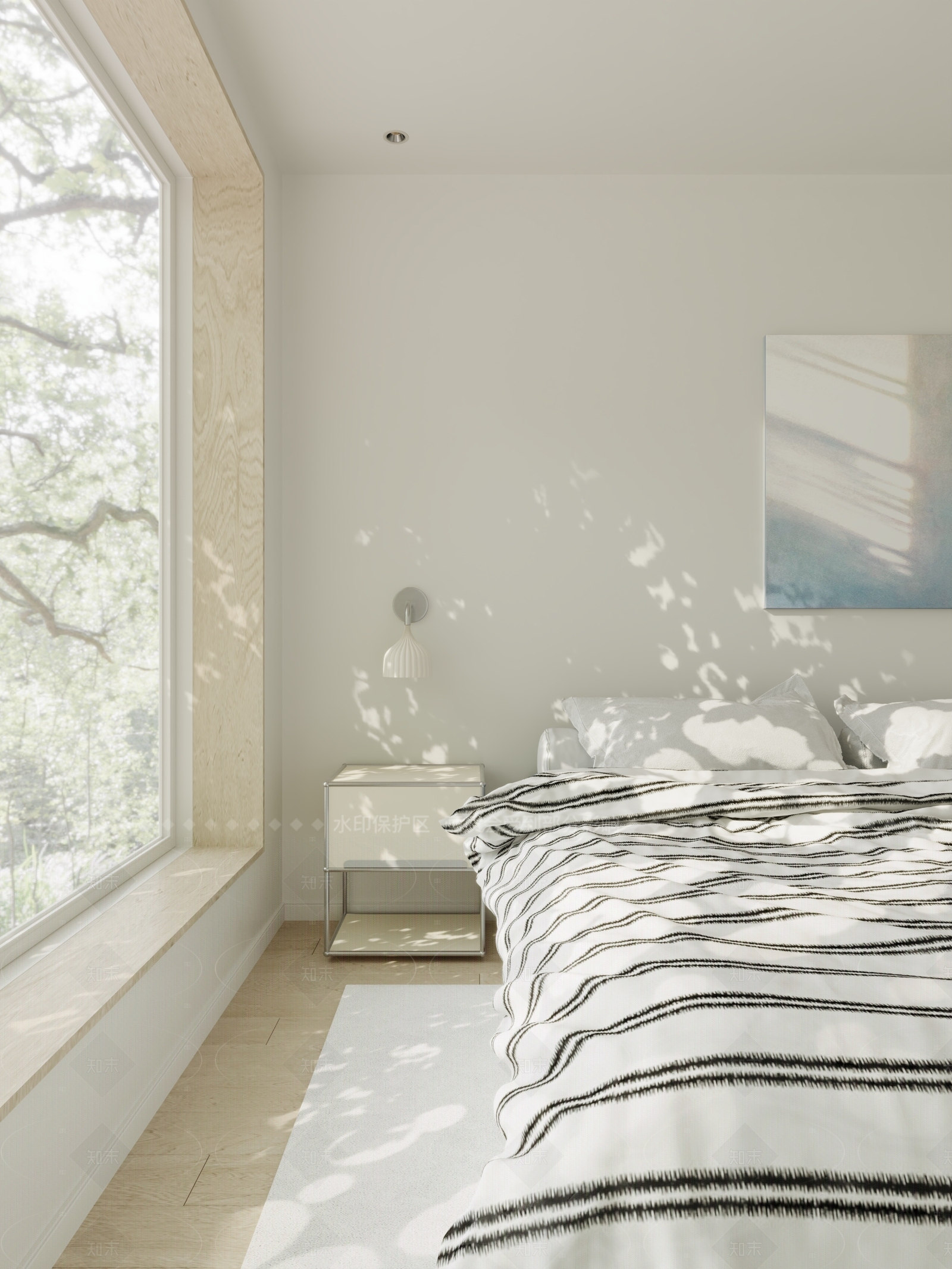 现代北欧家居卧室3D模型下载【ID:1205714267】