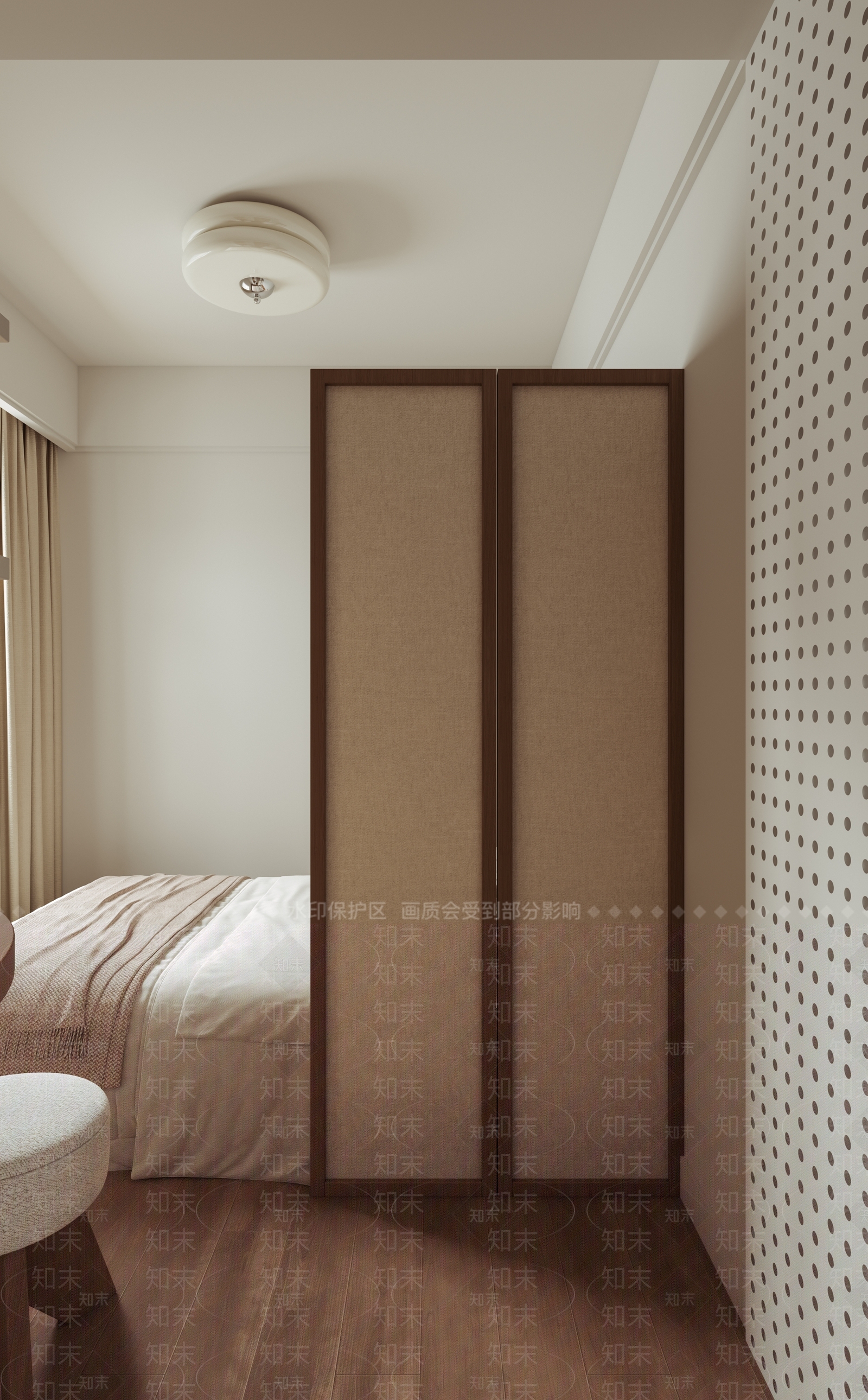 奶油简约家居卧室3D模型下载【ID:1205715027】