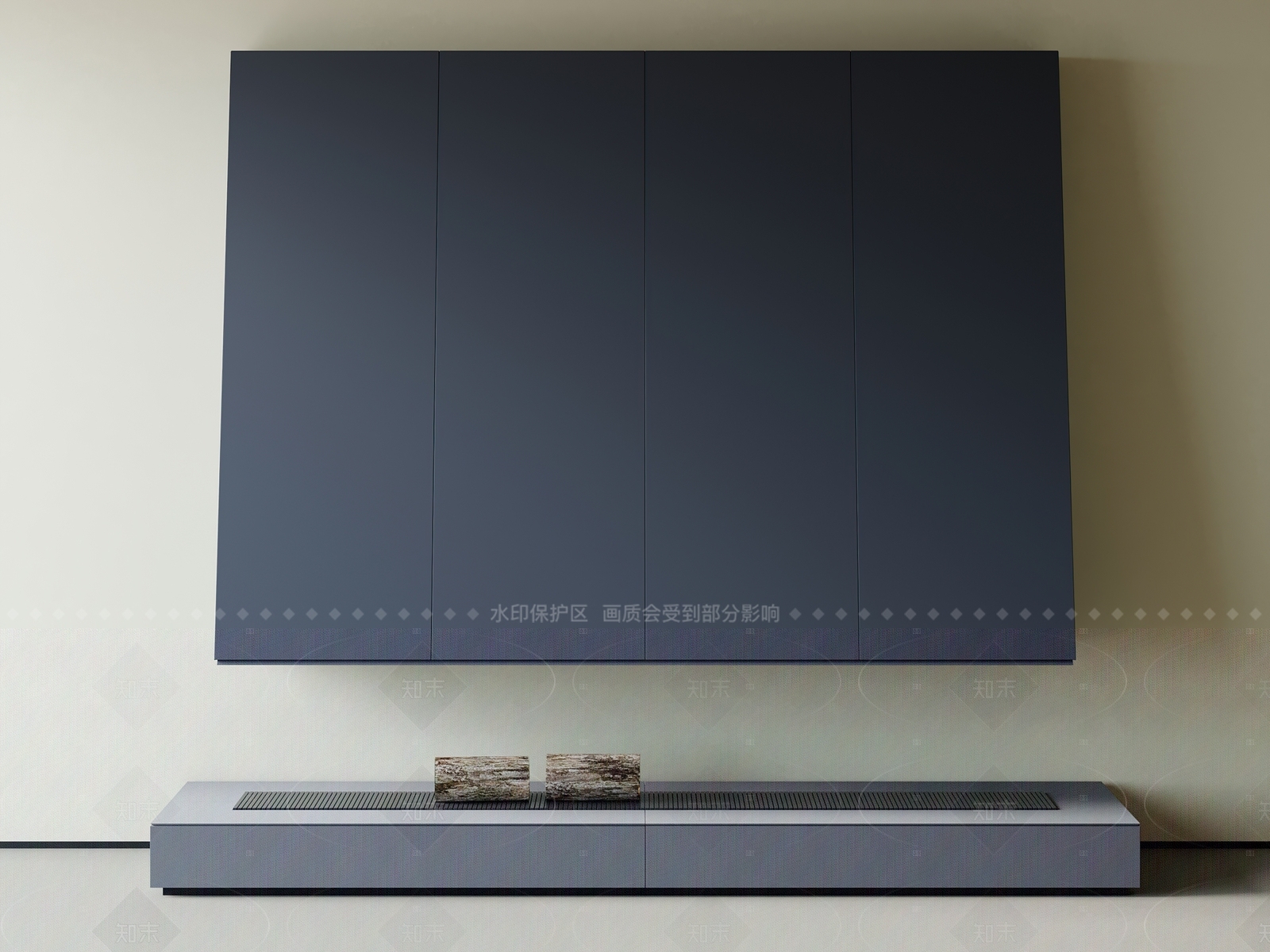 现代极简壁炉3D模型下载【ID:1205718499】