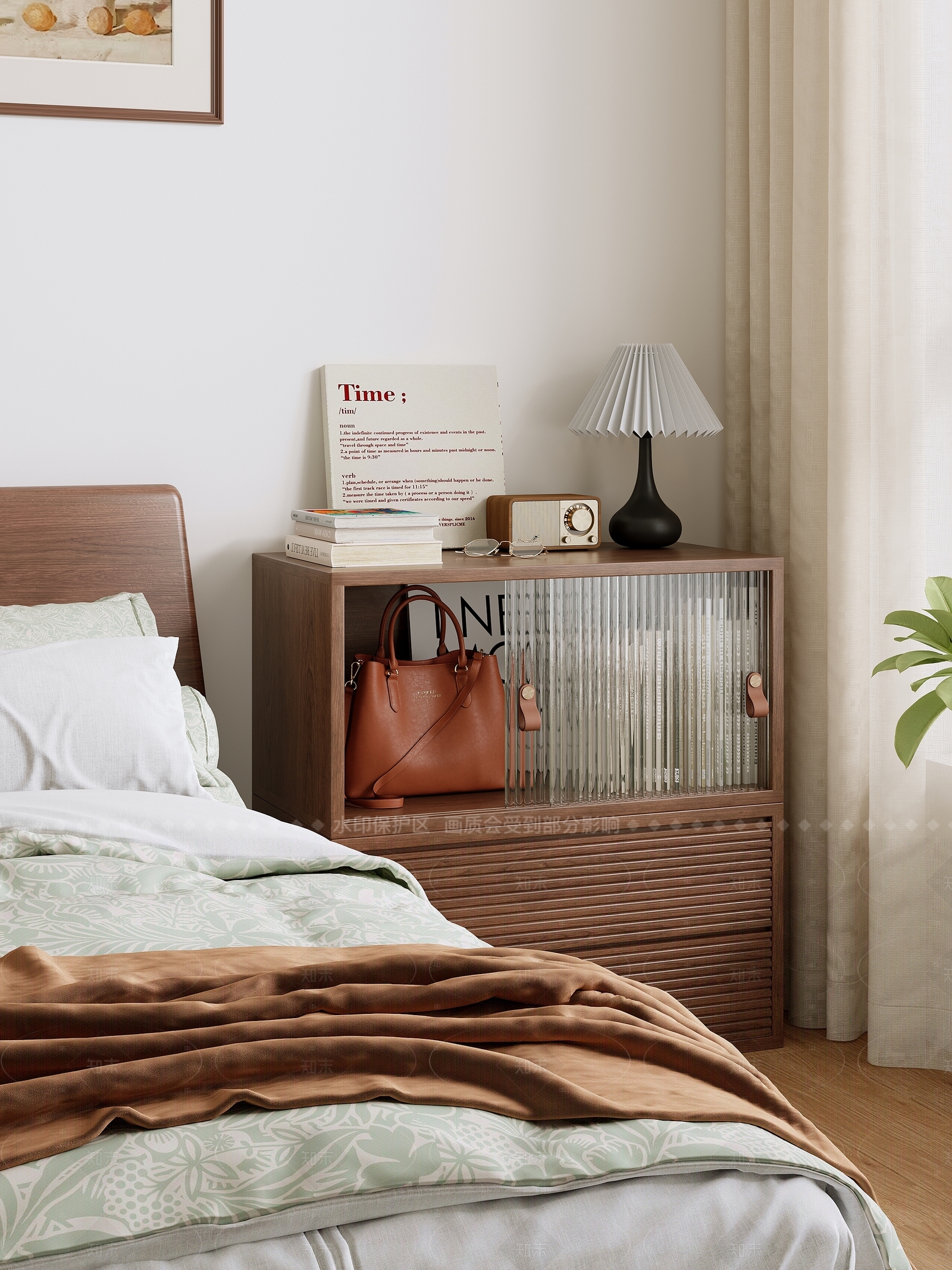 现代床头柜3D模型下载【ID:1205719938】