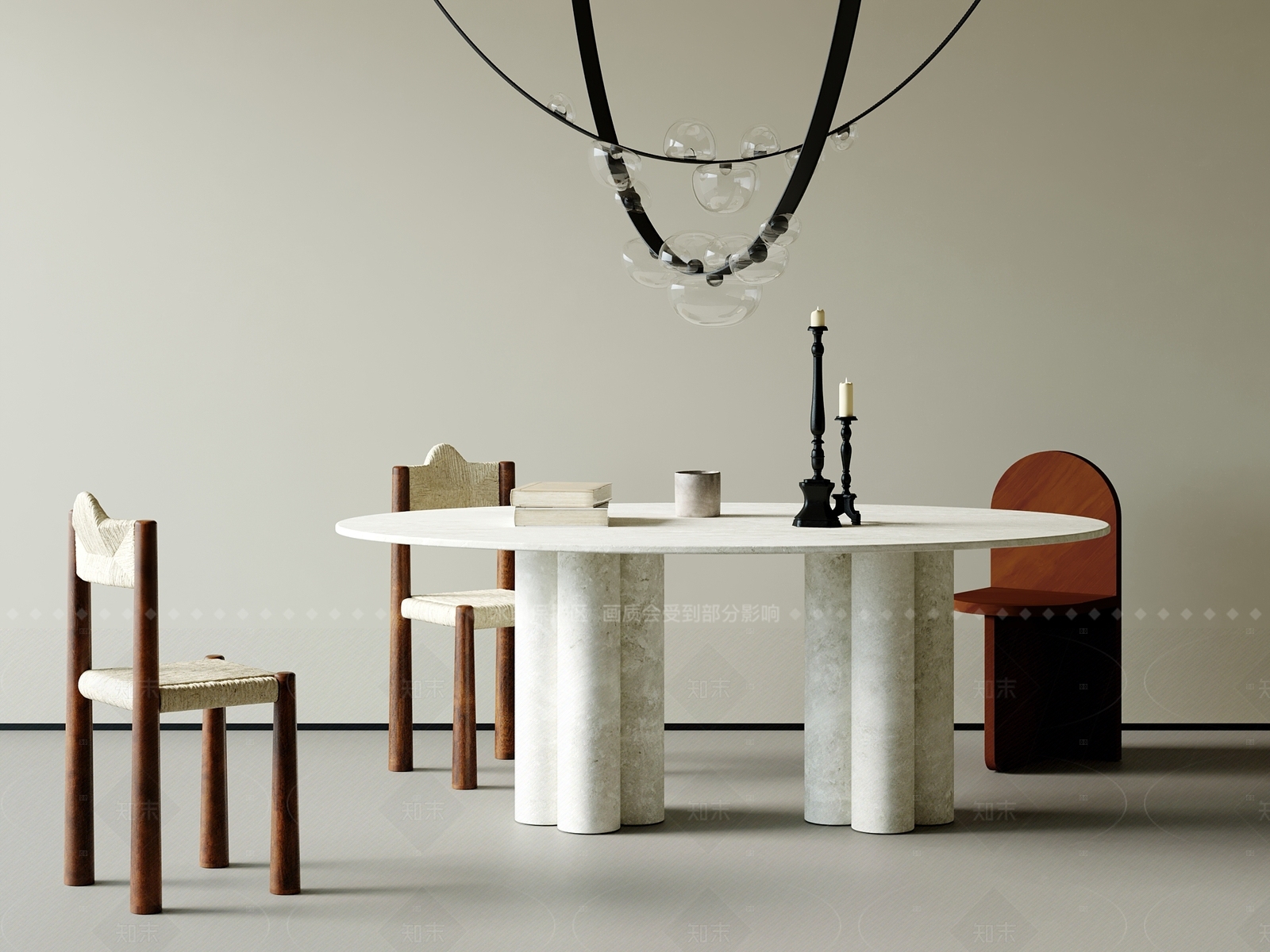 中古餐桌椅3D模型下载【ID:1205720454】