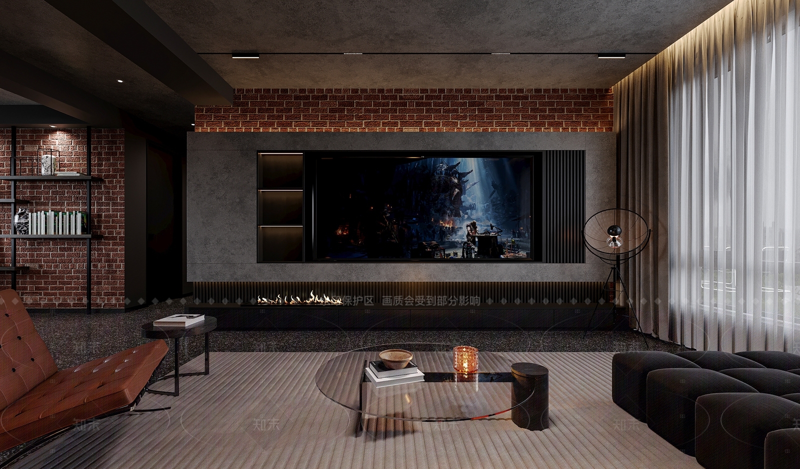 工业家居客厅3D模型下载【ID:1205727936】