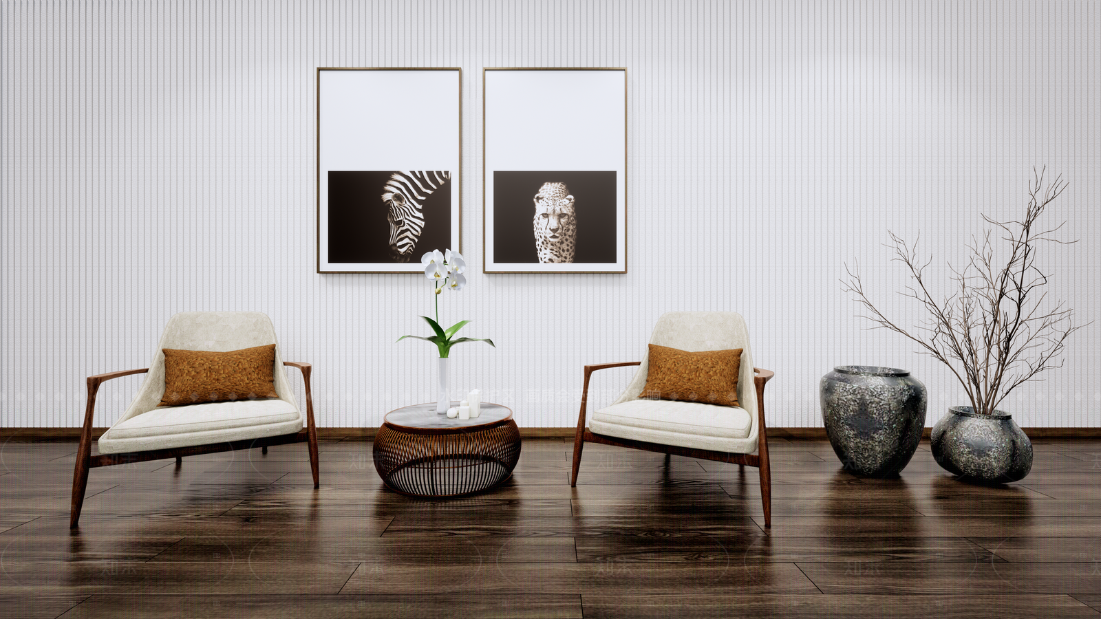 新中式现代休闲椅SU模型下载【ID:1205732239】