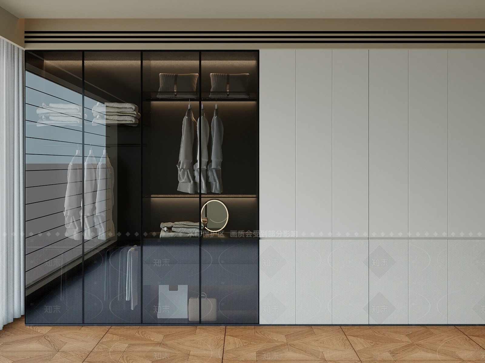 现代简约衣柜3D模型下载【ID:1205738666】