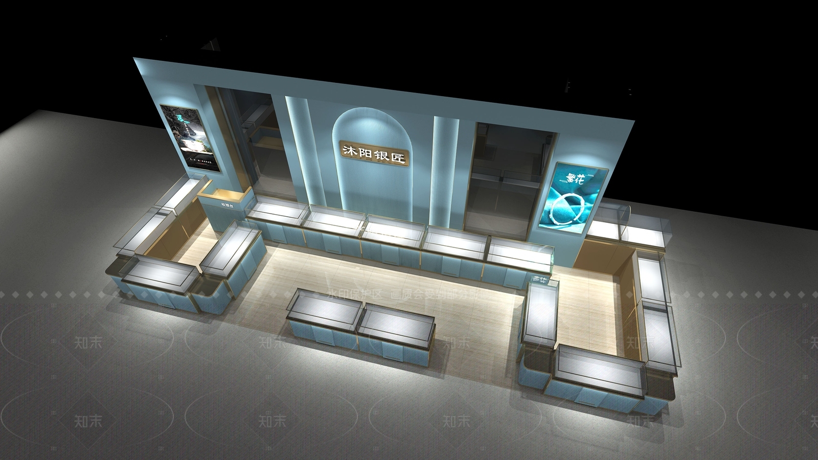 现代轻奢珠宝店3D模型下载【ID:1205742272】
