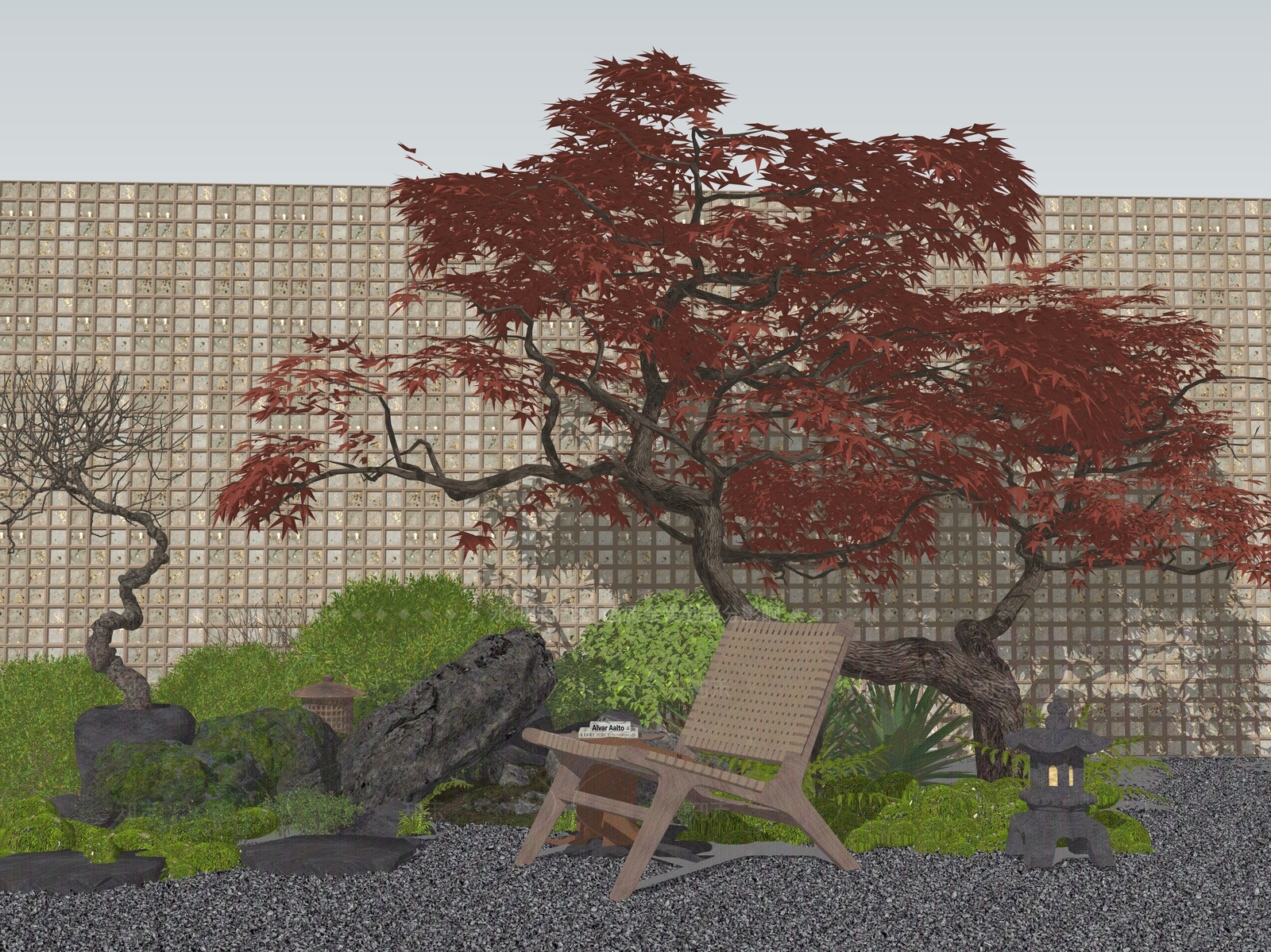 日式新中式其他景观小品SU模型下载【ID:1205746571】