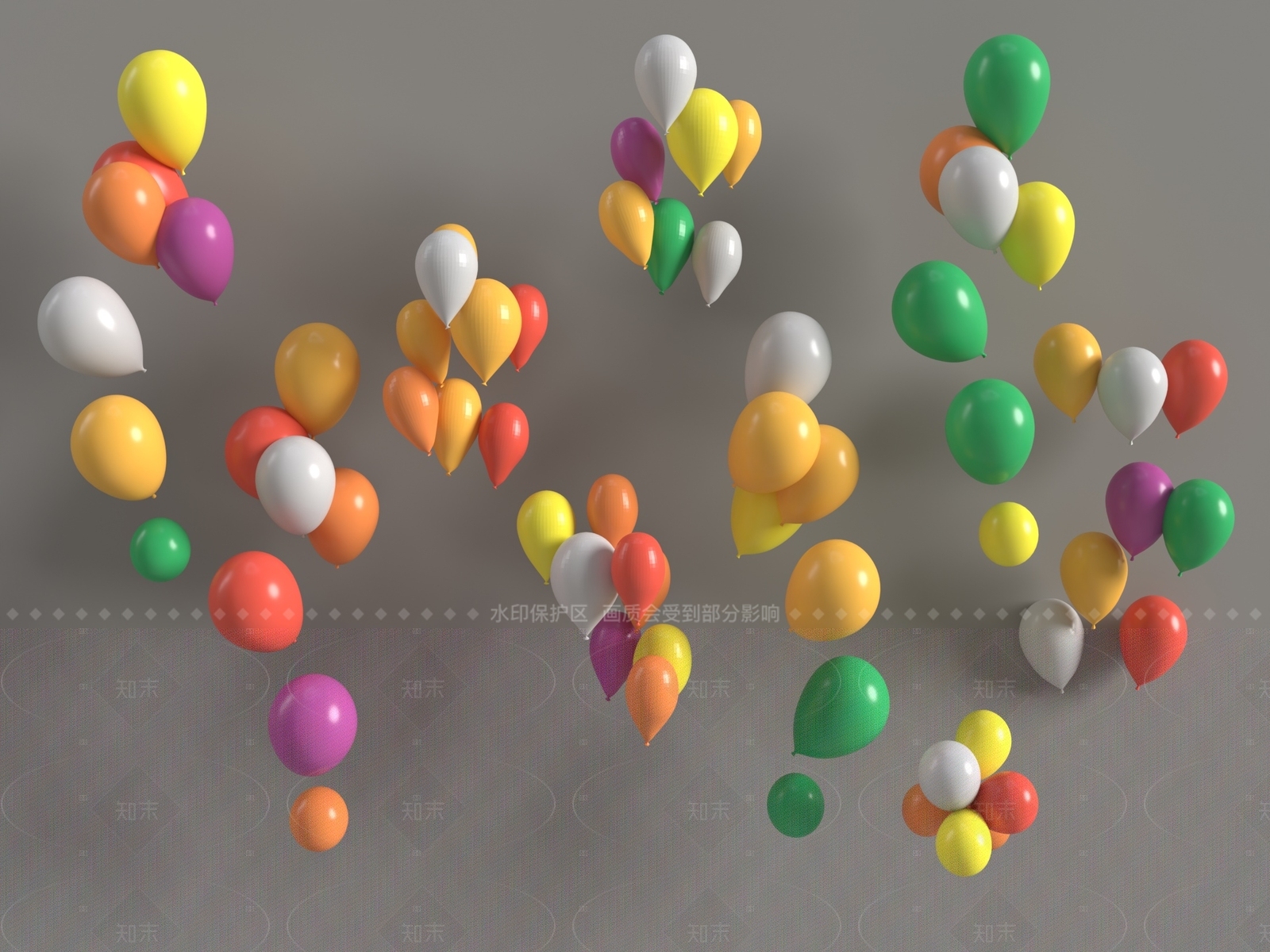 现代气球3D模型下载【ID:1205747475】